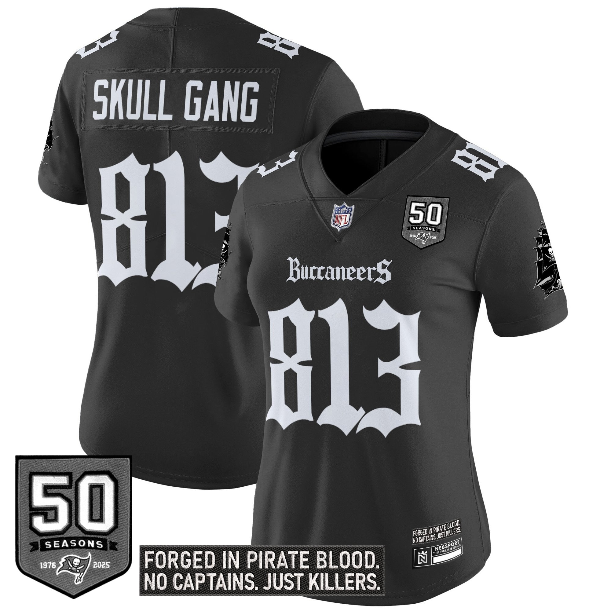 Women's Tampa Bay Buccaneers 'Gothic Pirate Shadows Edition' Vapor Limited Jersey - All Stitched