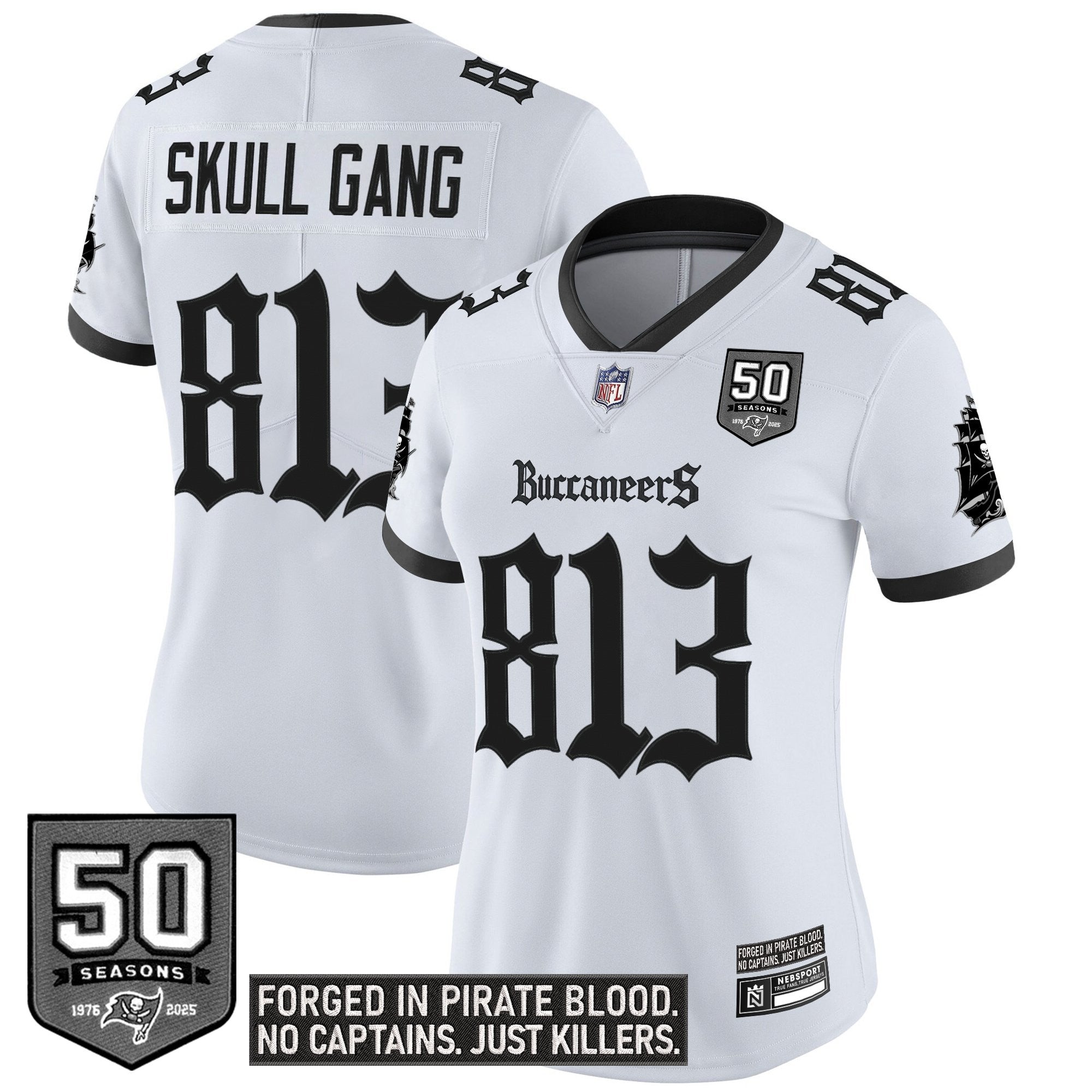 Women's Tampa Bay Buccaneers 'Gothic Pirate Shadows Edition' Vapor Limited Jersey - All Stitched