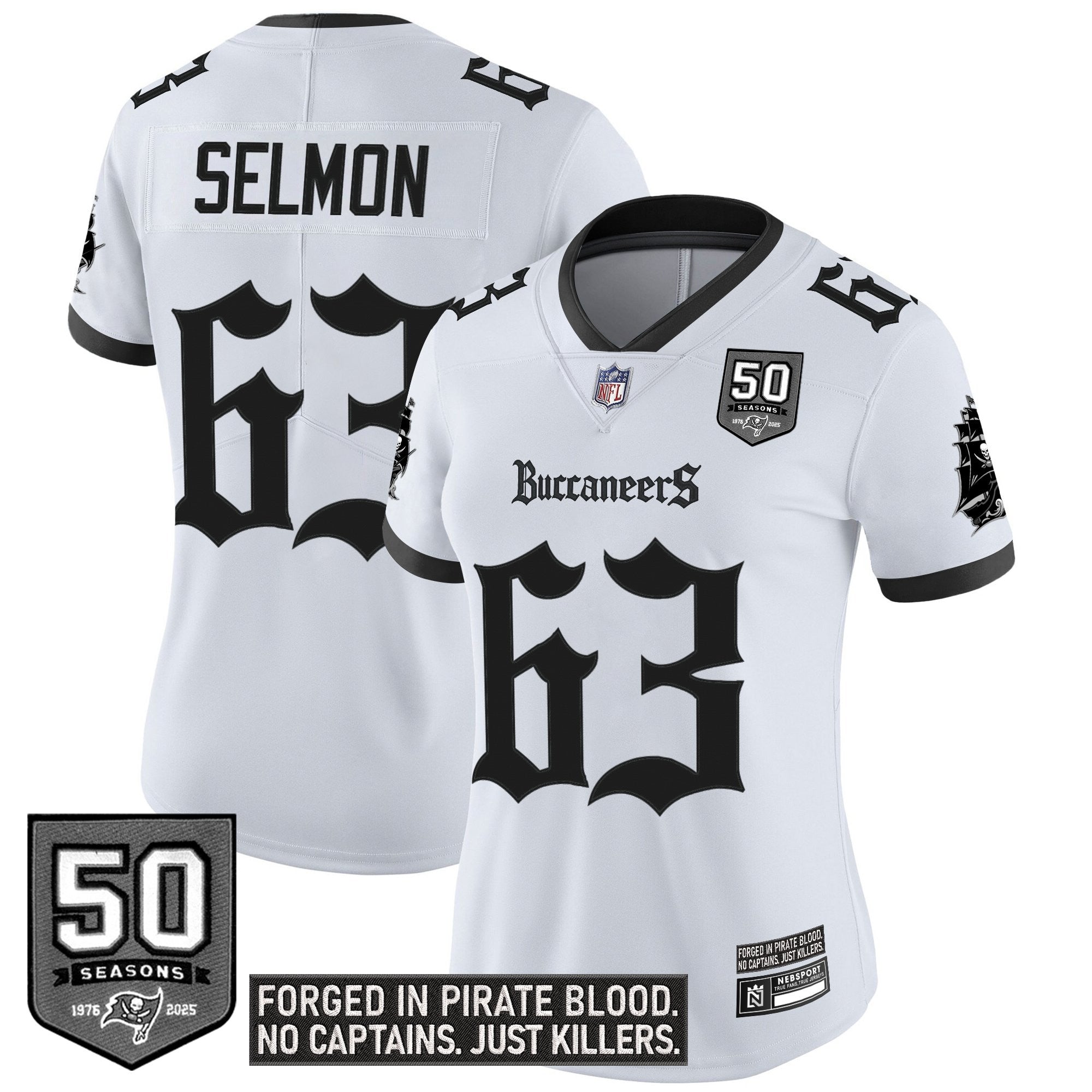 Women's Tampa Bay Buccaneers 'Gothic Pirate Shadows Edition' Vapor Limited Jersey - All Stitched