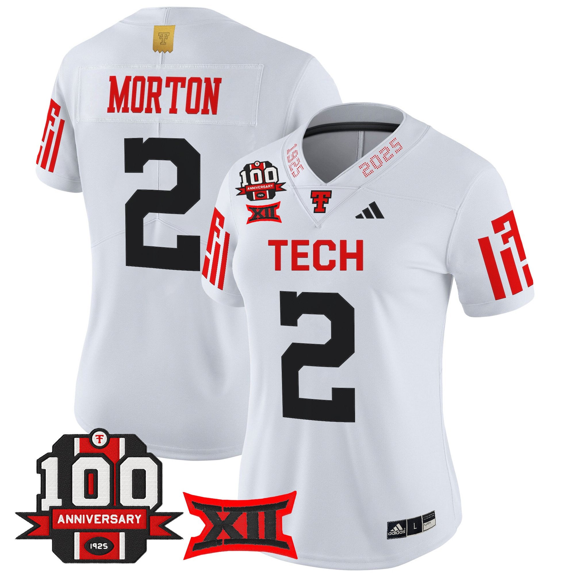 Women's Texas Tech Red Raiders 2025 Vapor Limited Jersey - 100th Anniversary Patch - All Stitched