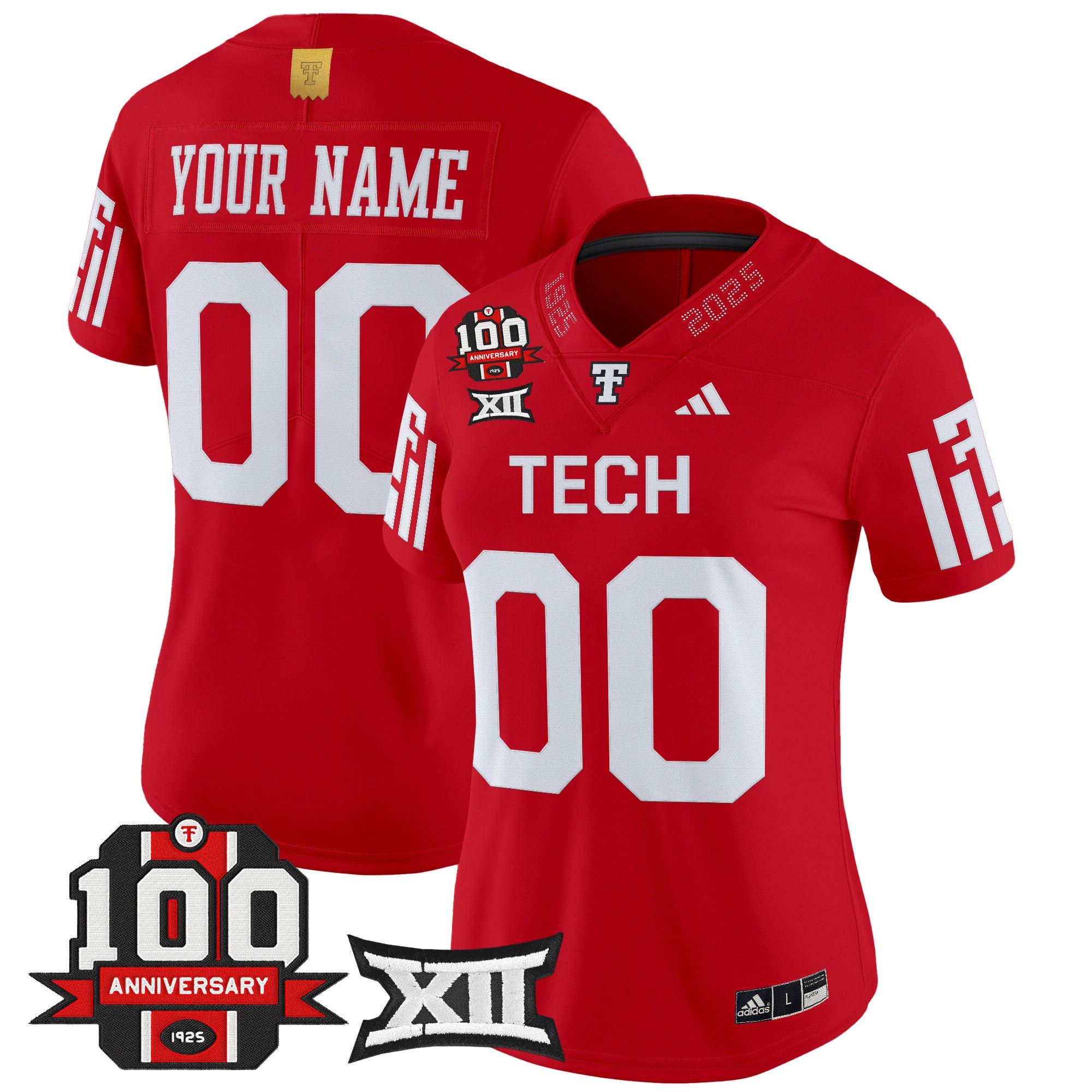 Texas Tech Red Raiders 2025 Vapor Limited Custom Jersey - 100th Anniversary Patch - All Stitched