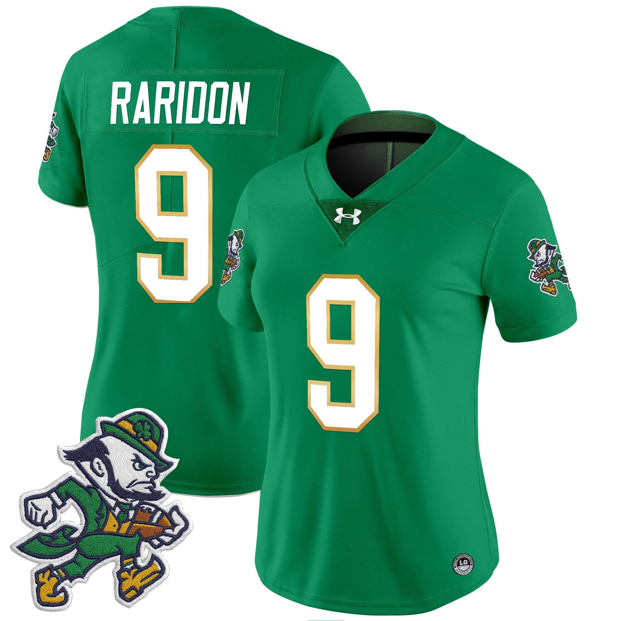 Women's Notre Dame Fighting Irish 2025 'Gridiron Leprechaun Edition' Vapor Limited Jersey – All Stitched