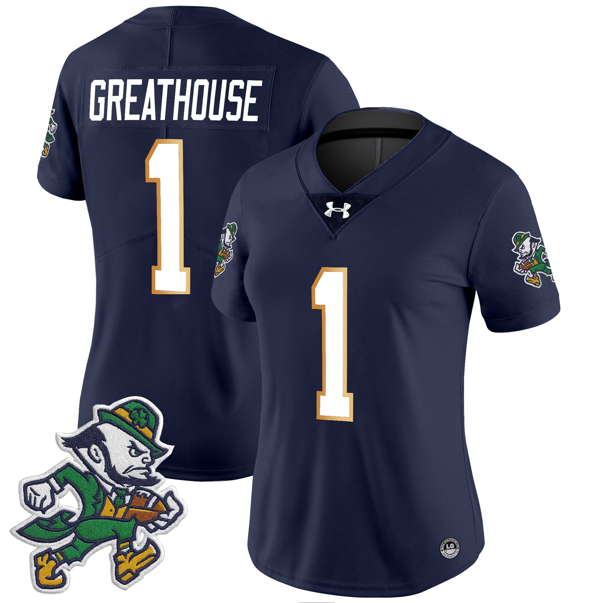 Women's Notre Dame Fighting Irish 2025 'Gridiron Leprechaun Edition' Vapor Limited Jersey – All Stitched