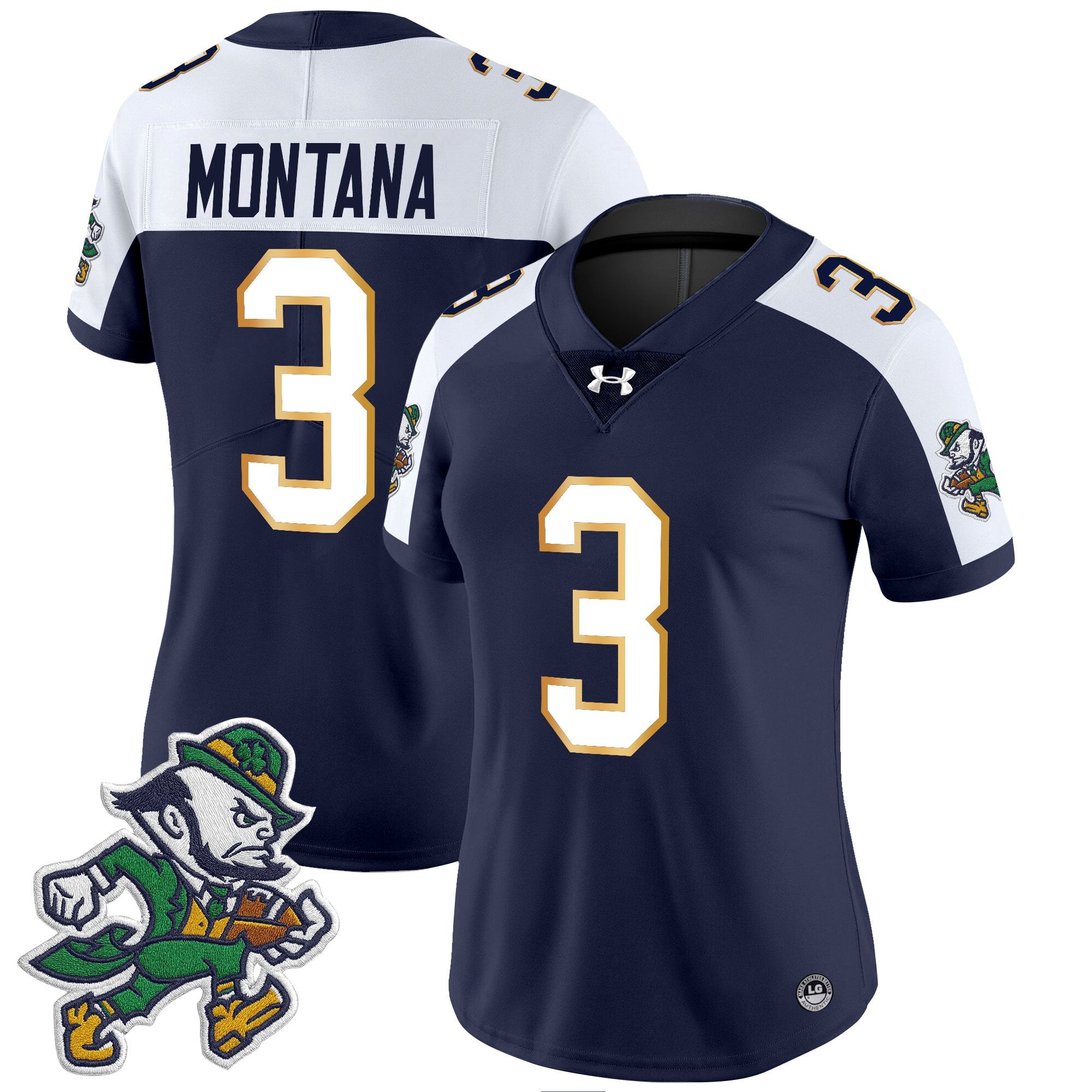 Women's Notre Dame Fighting Irish 2025 'Gridiron Leprechaun Edition' Vapor Limited Jersey – All Stitched