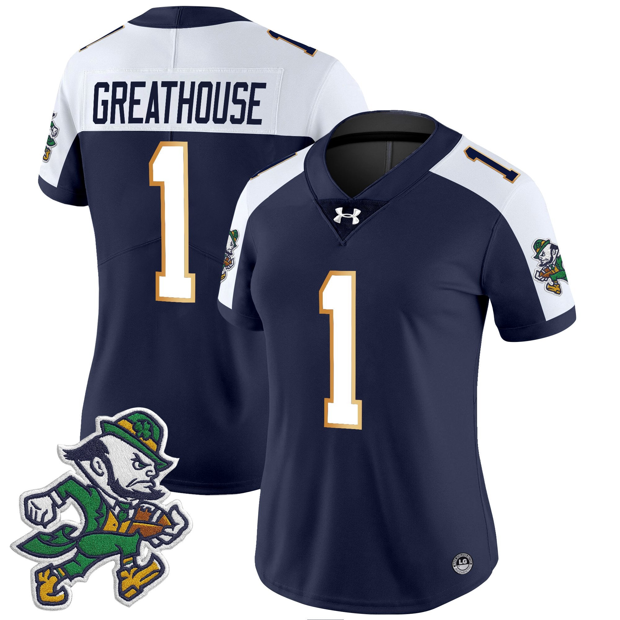 Women's Notre Dame Fighting Irish 2025 'Gridiron Leprechaun Edition' Vapor Limited Jersey – All Stitched