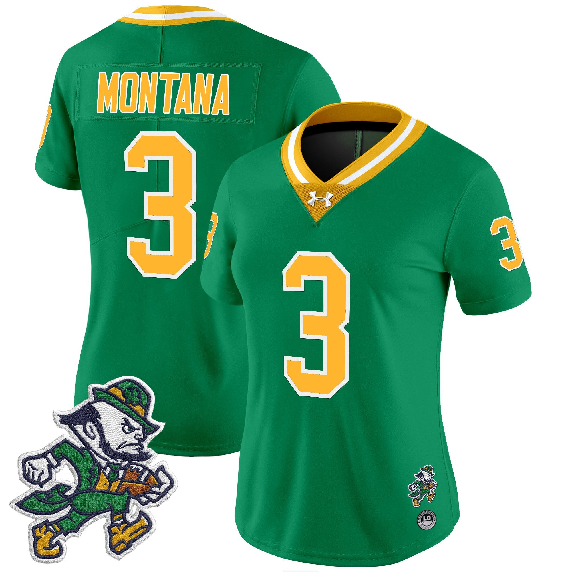 Women's Notre Dame Fighting Irish 2025 'Gridiron Leprechaun Edition' Vapor Limited Jersey – All Stitched