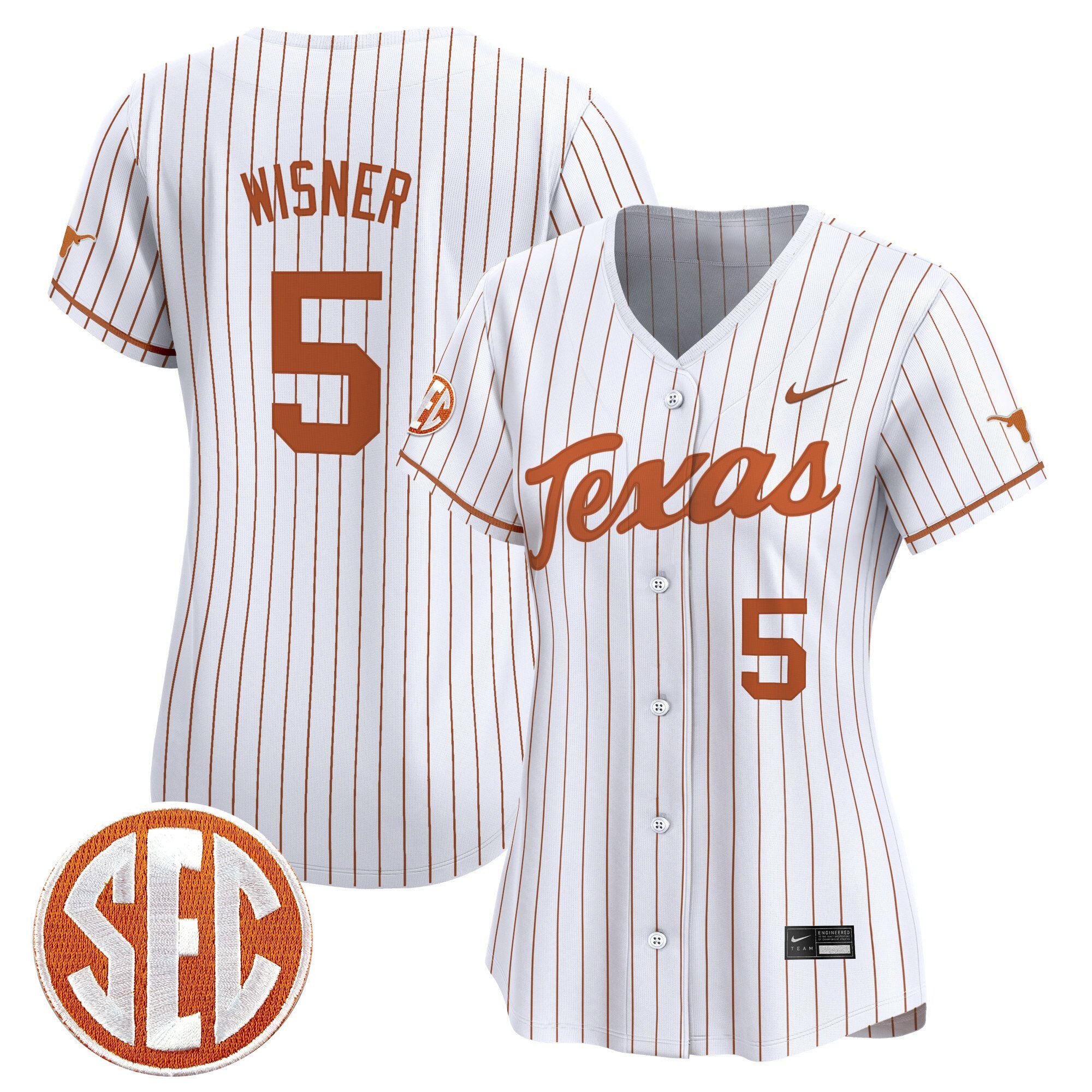 Women's Texas Longhorns 2025 Vapor Baseball Jersey - All Stitched