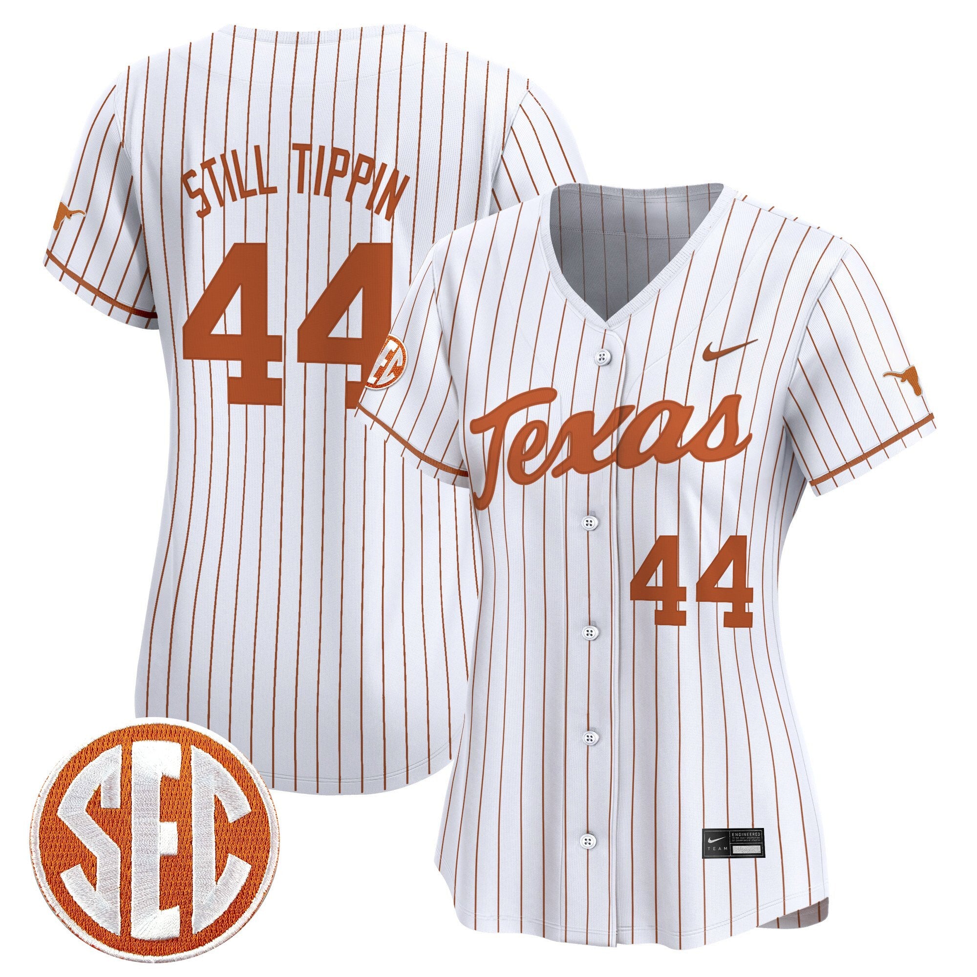 Women's Texas Longhorns 2025 Vapor Baseball Jersey - All Stitched