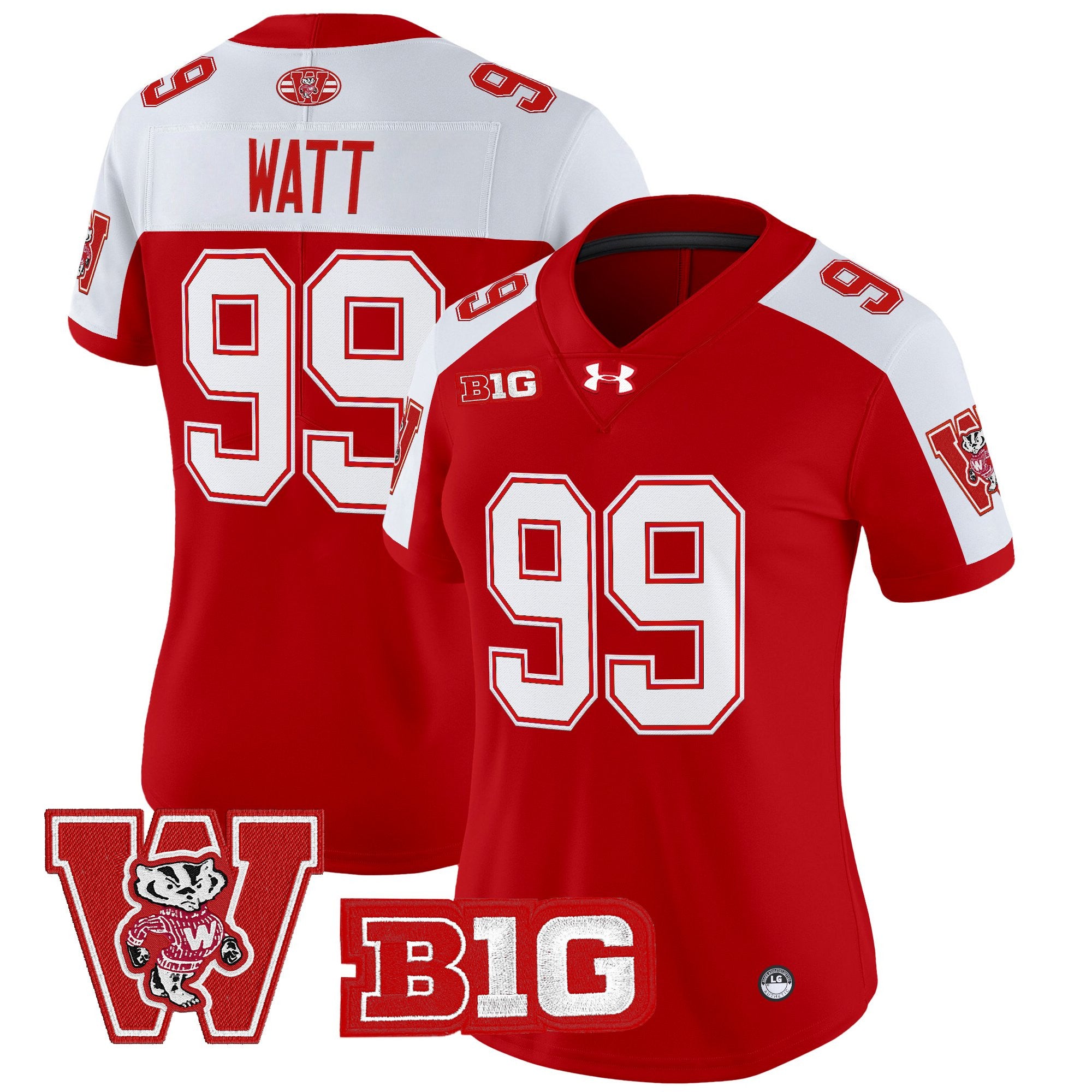 Women's Wisconsin Badgers Throwback Vapor Limited Jersey - All Stitched