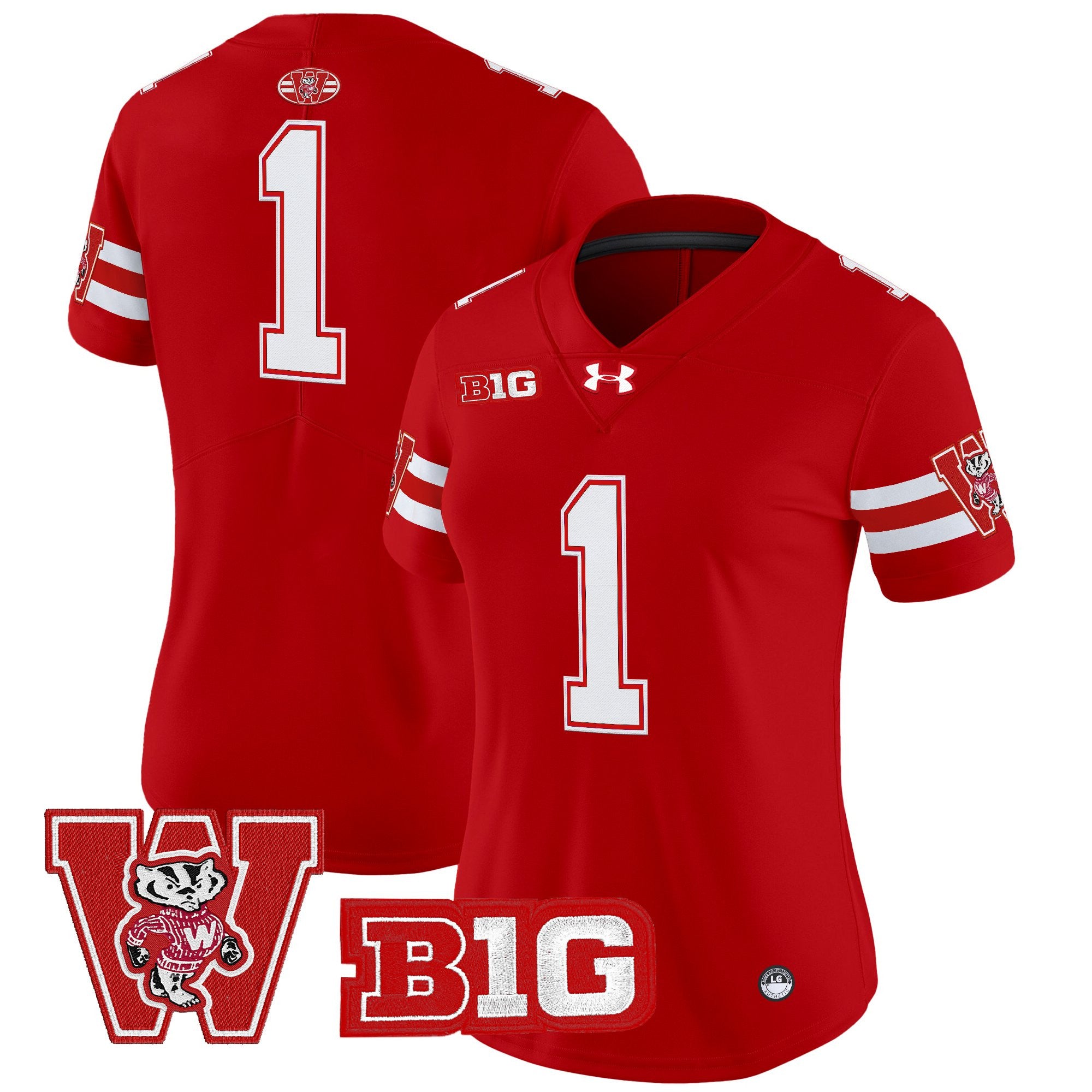 Women's Wisconsin Badgers Throwback Vapor Limited Jersey - All Stitched