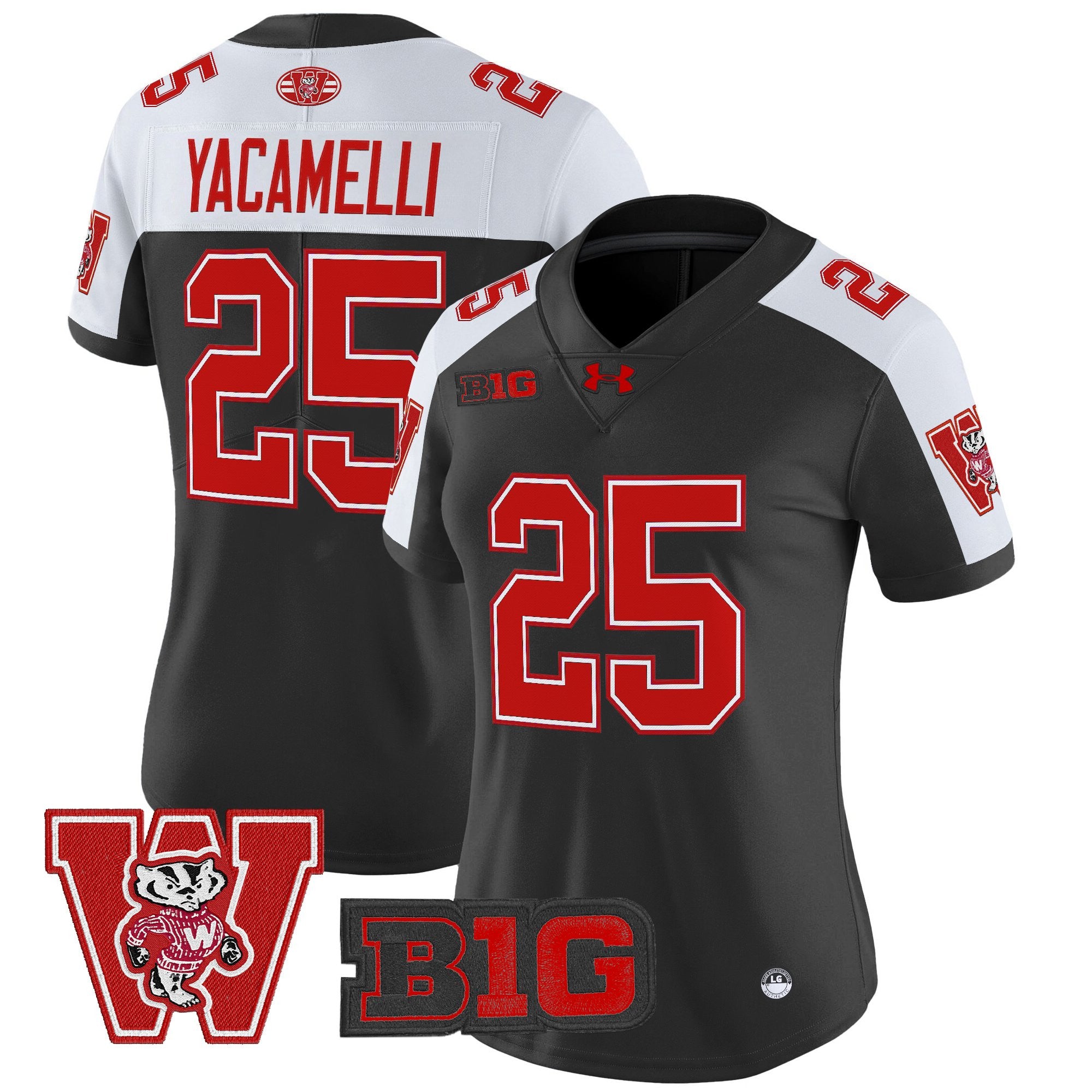 Women's Wisconsin Badgers Throwback Vapor Limited Jersey - All Stitched
