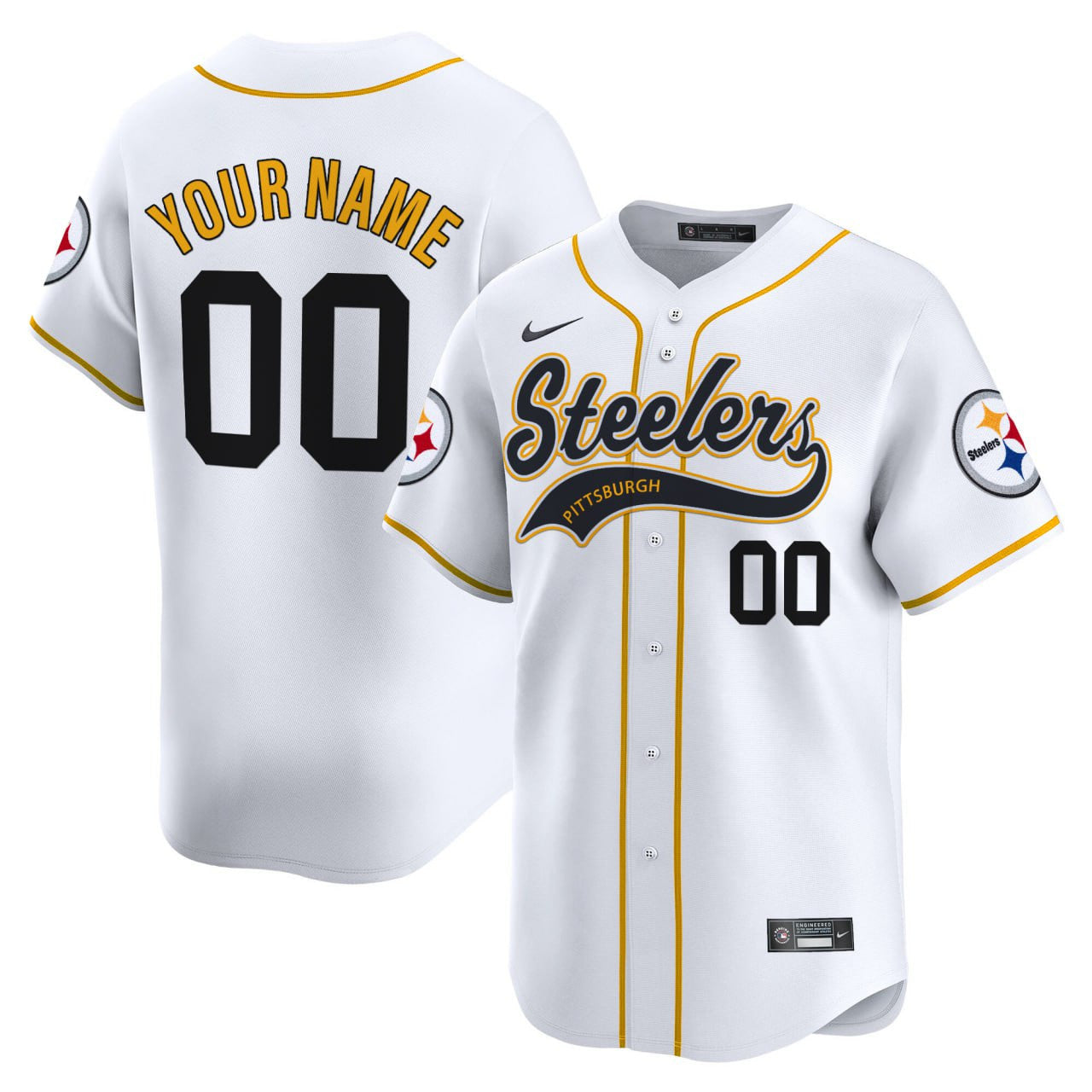 Pittsburgh Steelers 2025 Limited Vapor Baseball Custom Jersey v2 - All Stitched
