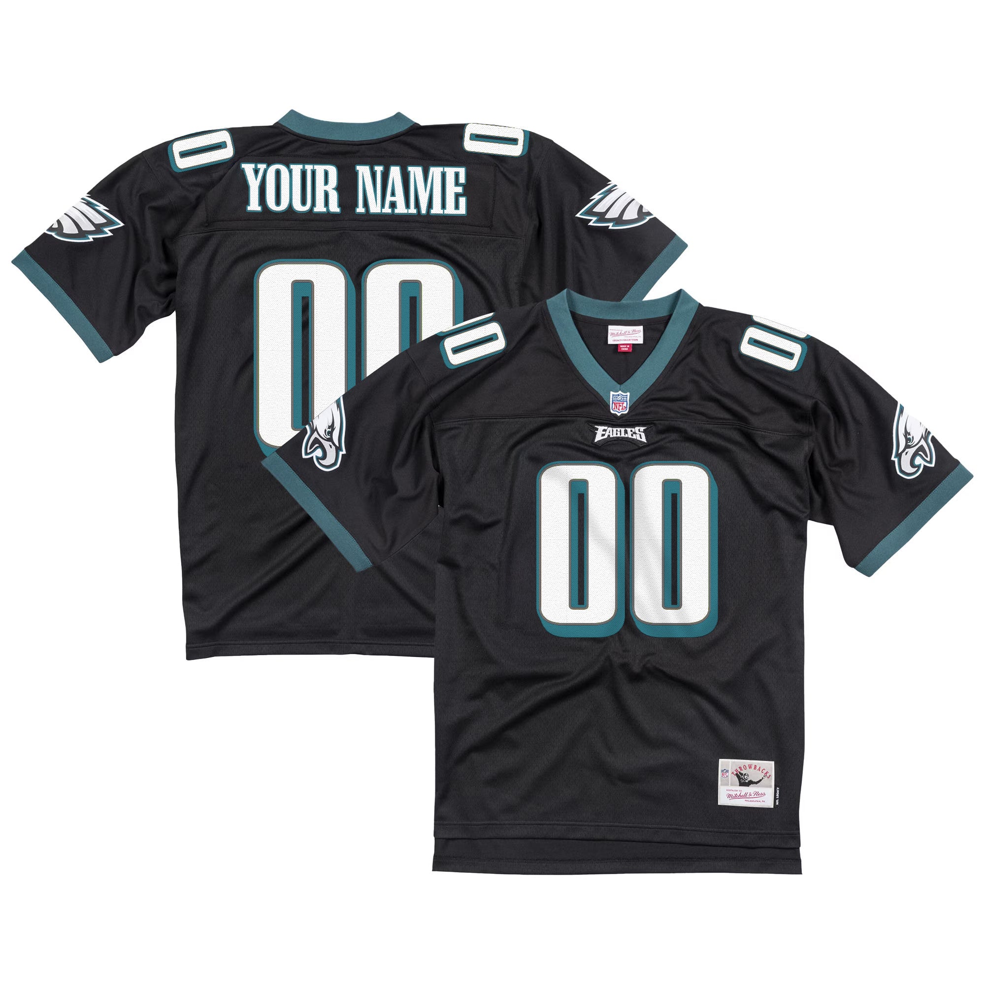 Philadelphia Eagles Throwback Custom Jersey - All Stitched
