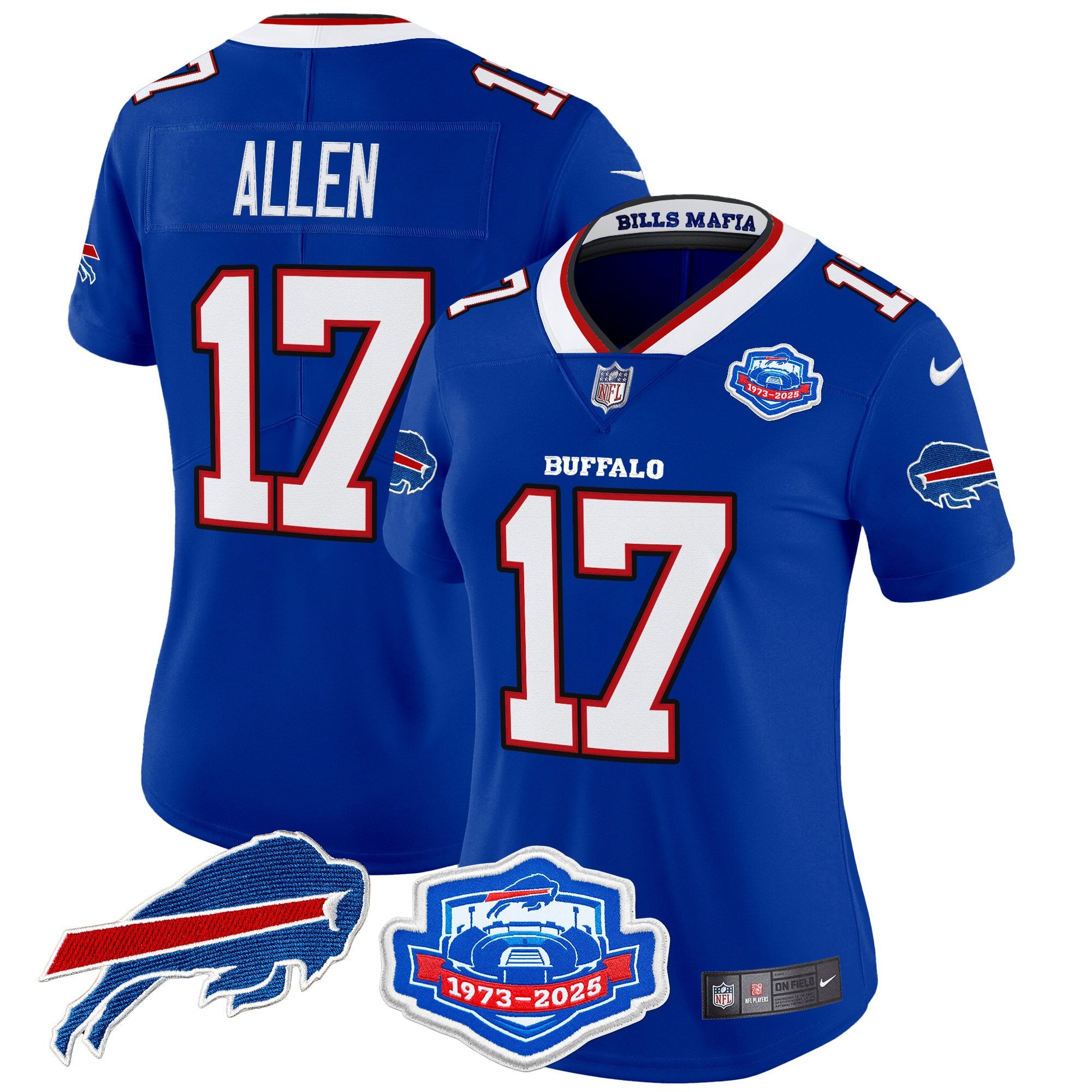 Women's Buffalo Bills 2025 "Rivalries" Vapor Limited Jersey - Farewell Season Patch - All Stitched