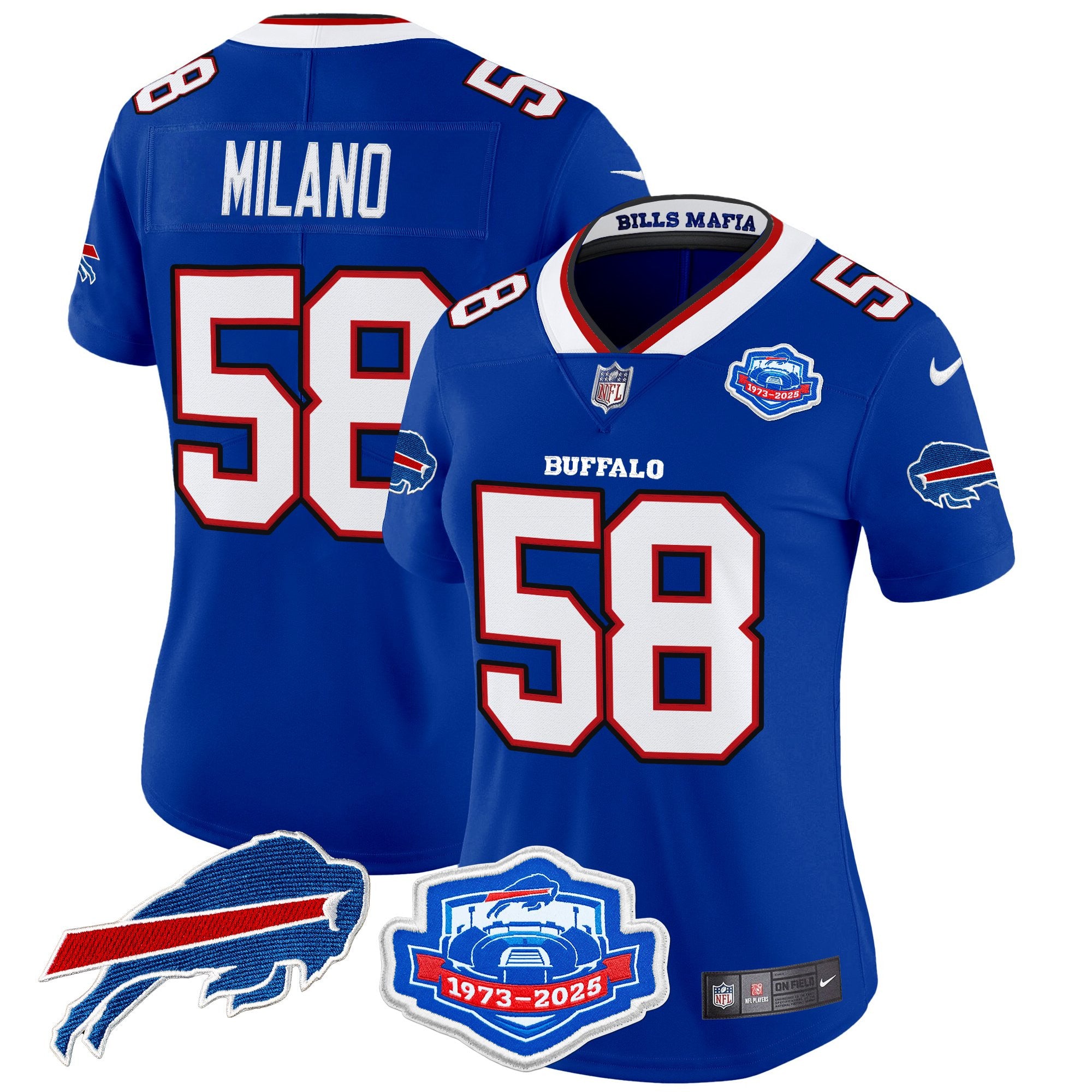 Women's Buffalo Bills 2025 "Rivalries" Vapor Limited Jersey - Farewell Season Patch - All Stitched