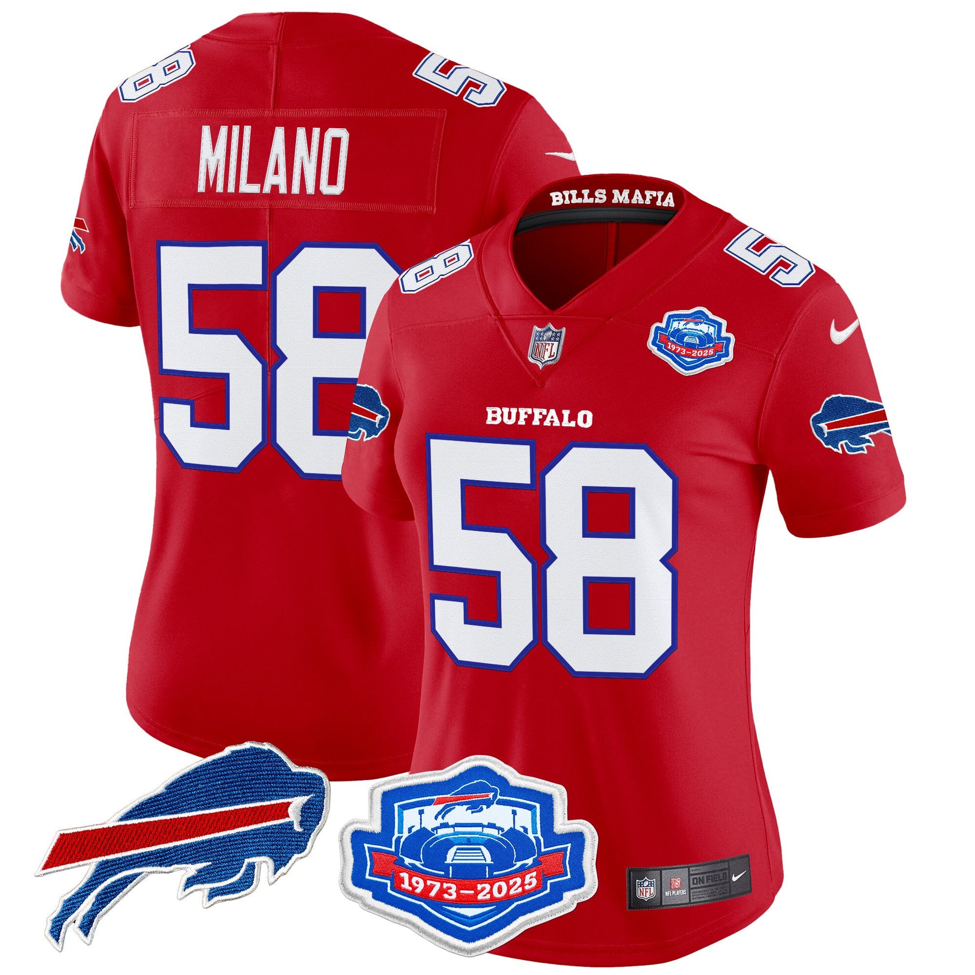 Women's Buffalo Bills 2025 "Rivalries" Vapor Limited Jersey - Farewell Season Patch - All Stitched
