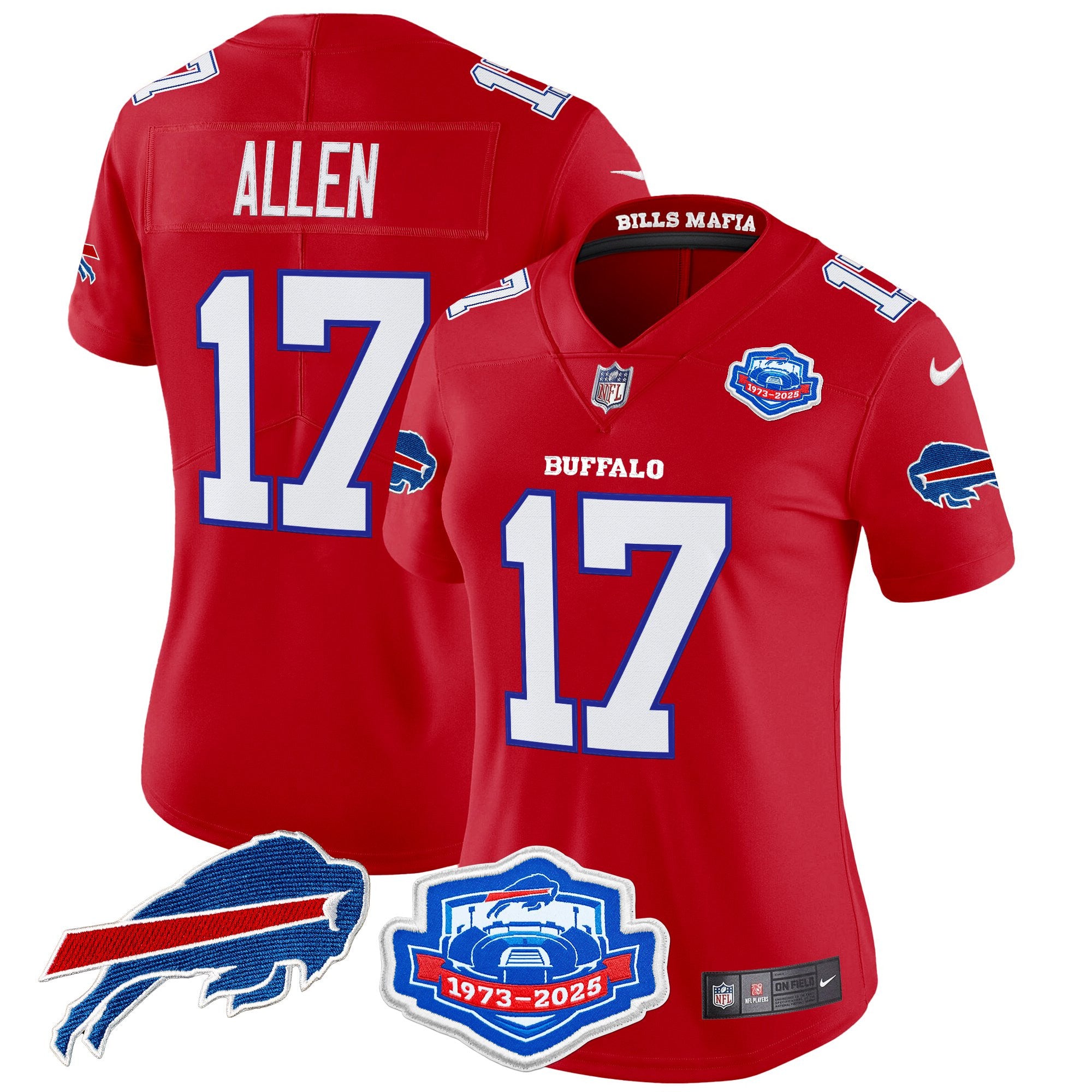 Women's Buffalo Bills 2025 "Rivalries" Vapor Limited Jersey - Farewell Season Patch - All Stitched