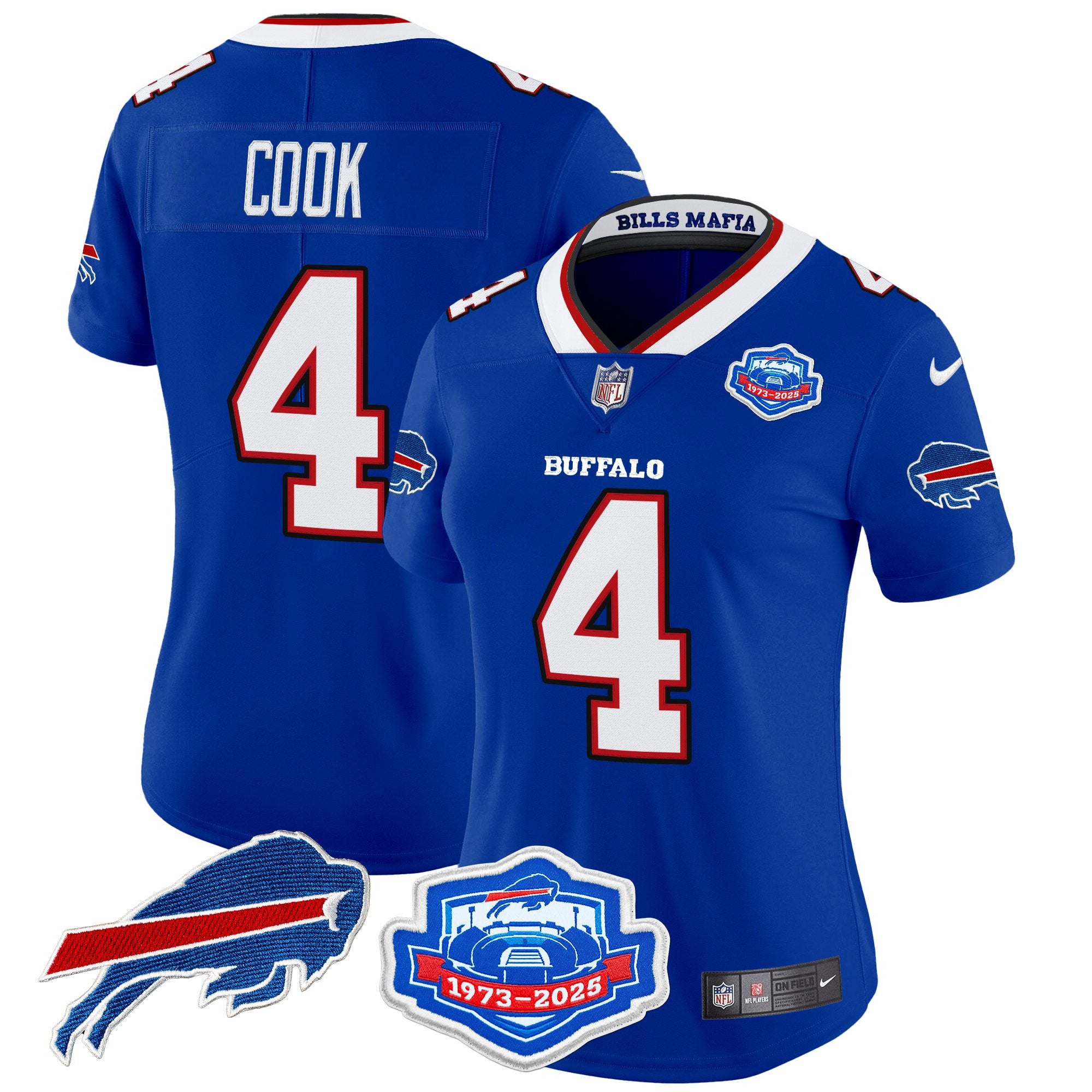 Women's Buffalo Bills 2025 "Rivalries" Vapor Limited Jersey - Farewell Season Patch - All Stitched