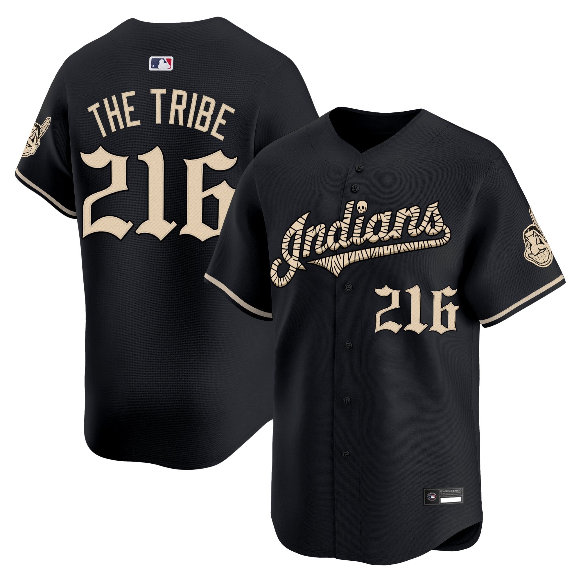 Cleveland Indians 'Halloween Mummy Edition' Vapor Premier Limited Jersey - Stitched