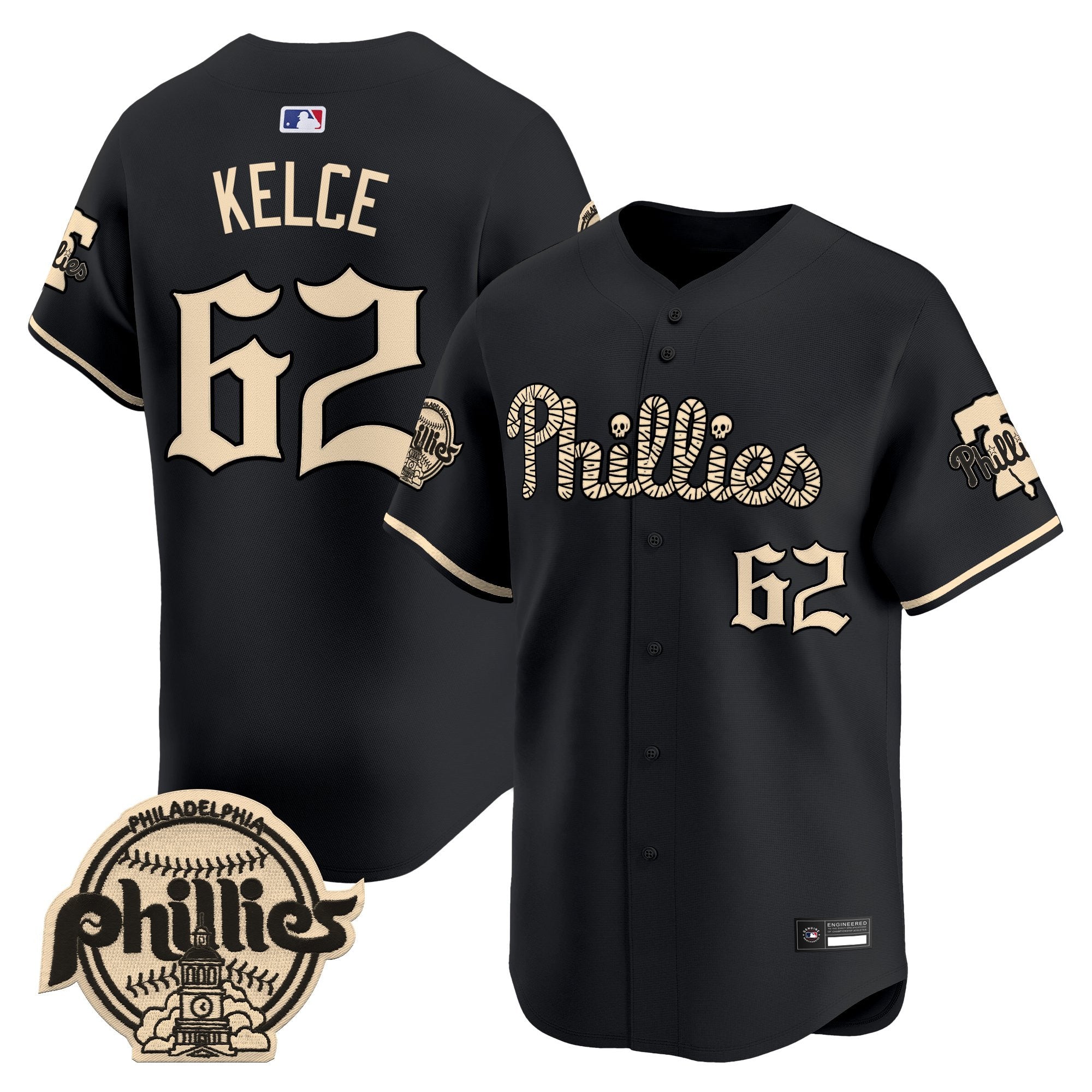 Philadelphia Phillies 'Halloween Mummy Edition' Premier Limited Jersey - Stitched