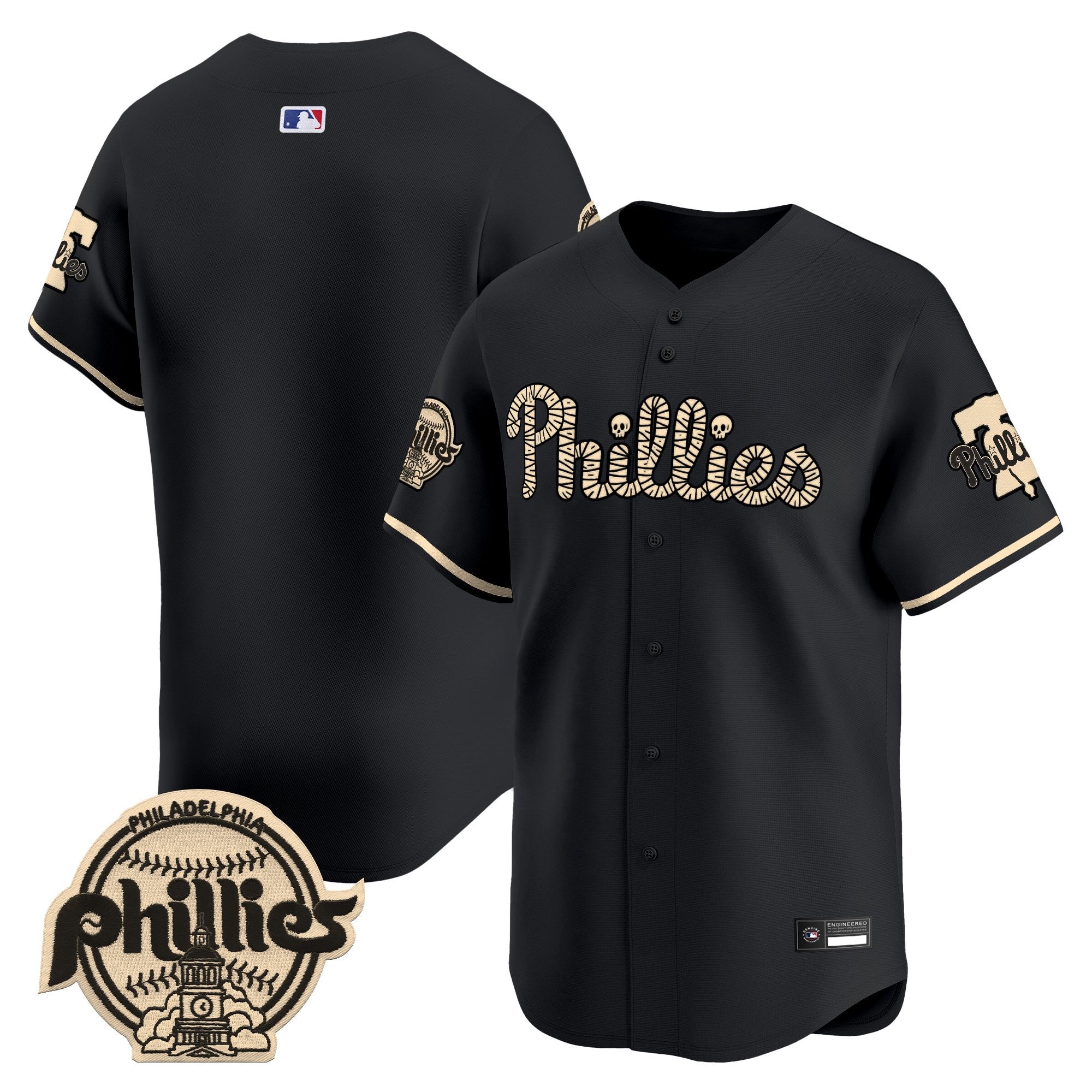 Philadelphia Phillies 'Halloween Mummy Edition' Premier Limited Jersey - Stitched
