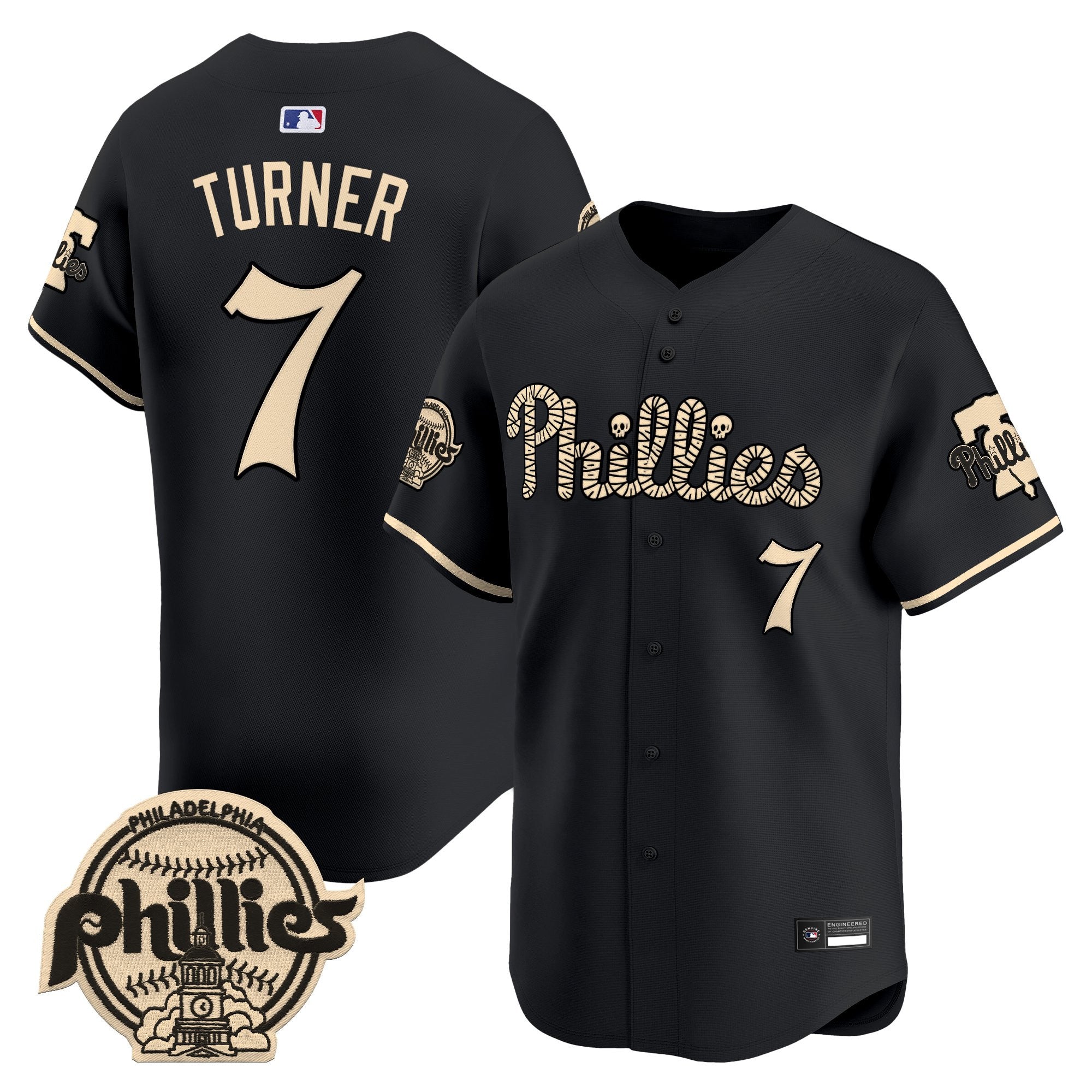 Philadelphia Phillies 'Halloween Mummy Edition' Premier Limited Jersey - Stitched