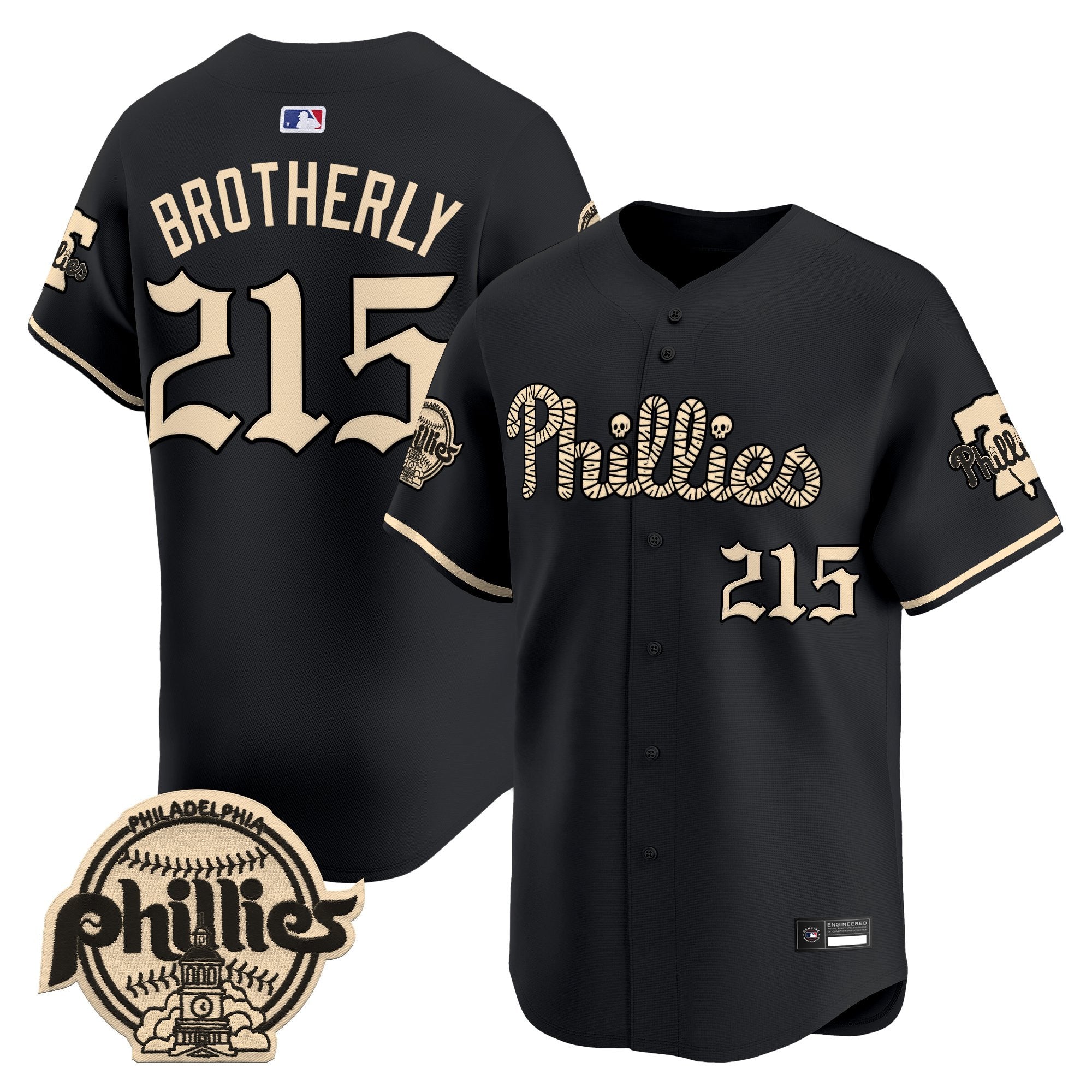 Philadelphia Phillies 'Halloween Mummy Edition' Premier Limited Jersey - Stitched