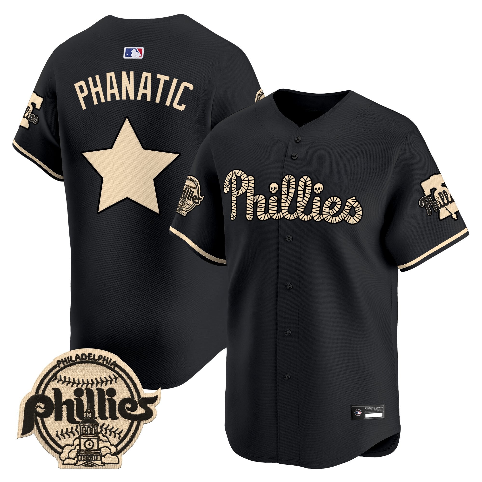 Philadelphia Phillies 'Halloween Mummy Edition' Premier Limited Jersey - Stitched