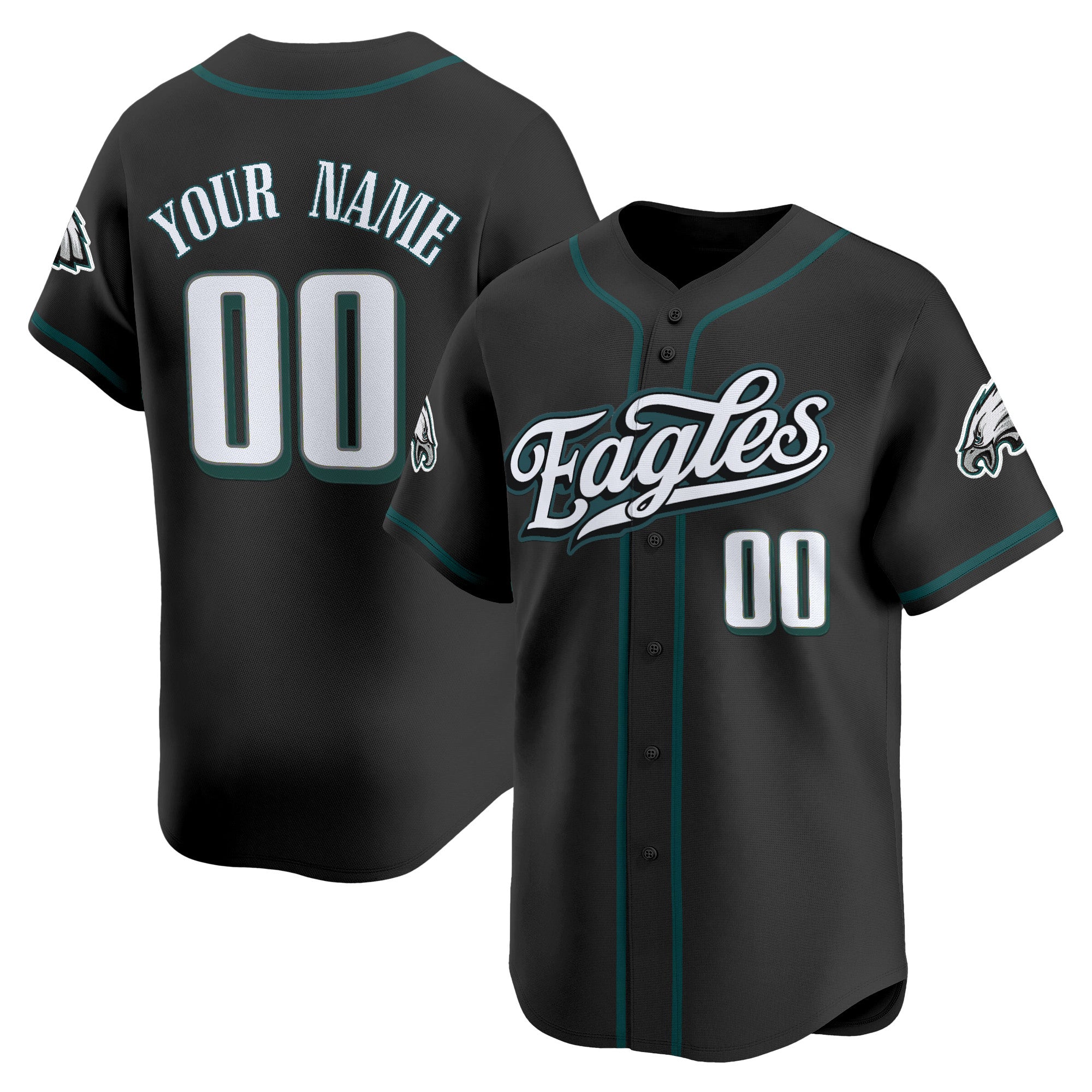 Philadelphia Eagles 2025 Vapor Baseball Custom Jersey V2 - All Stitched