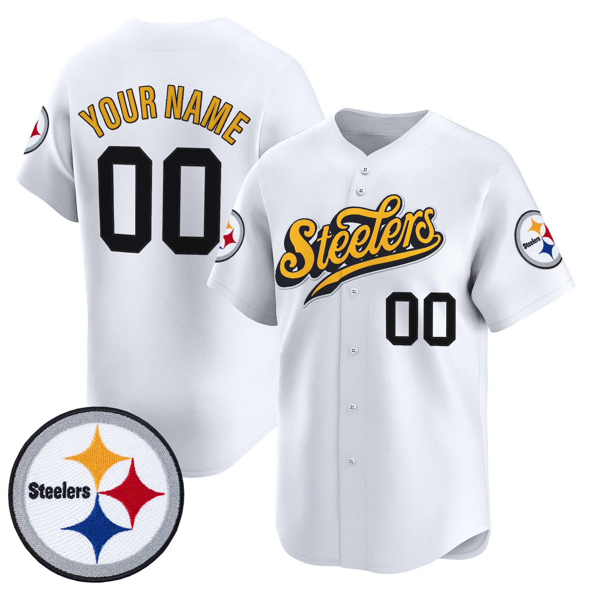 Pittsburgh Steelers 2025 Vapor Baseball Custom Jersey V3 - All Stitched