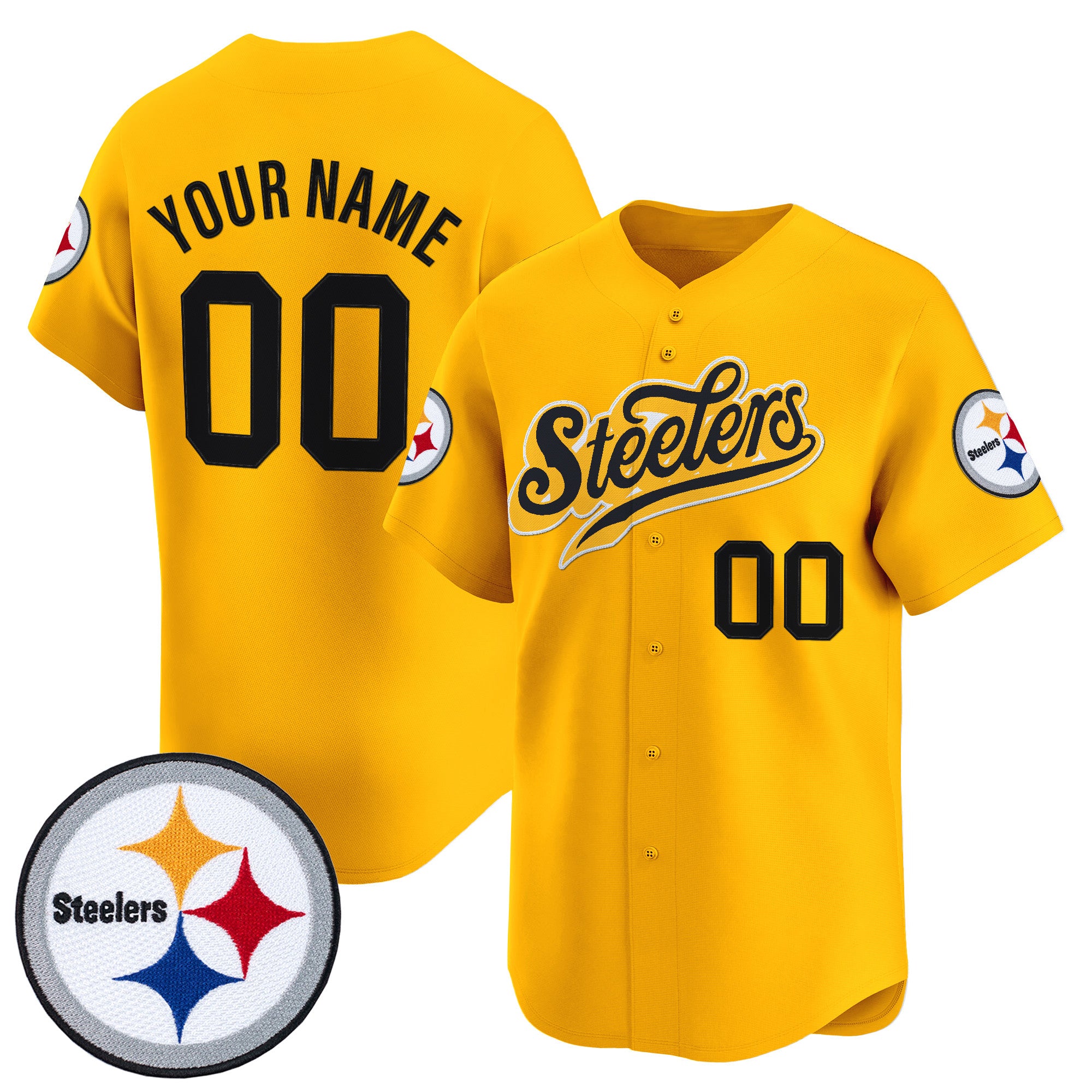 Pittsburgh Steelers 2025 Vapor Baseball Custom Jersey V3 - All Stitched