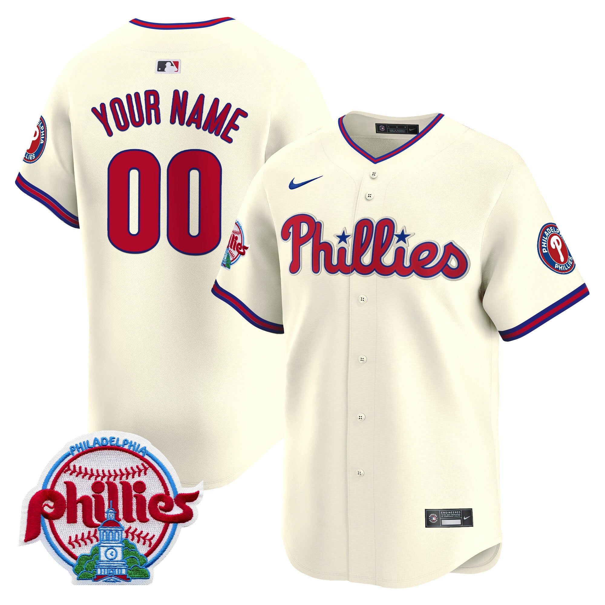 Philadelphia Phillies 2025 Vapor Premier Limited Custom Jersey - All Stitched
