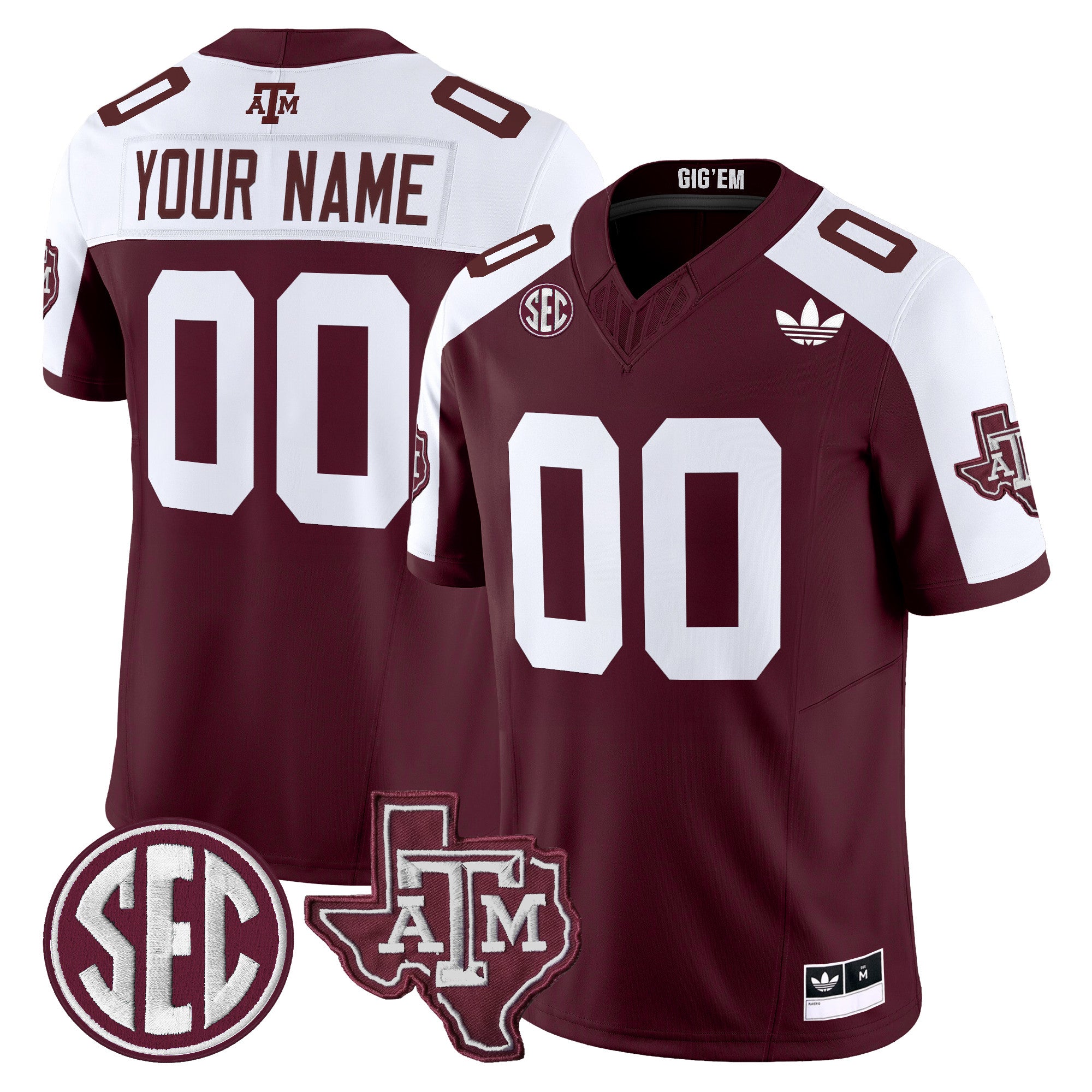 Texas A&M Aggies 2025 Vapor Limited Custom Jersey V2 - All Stitched