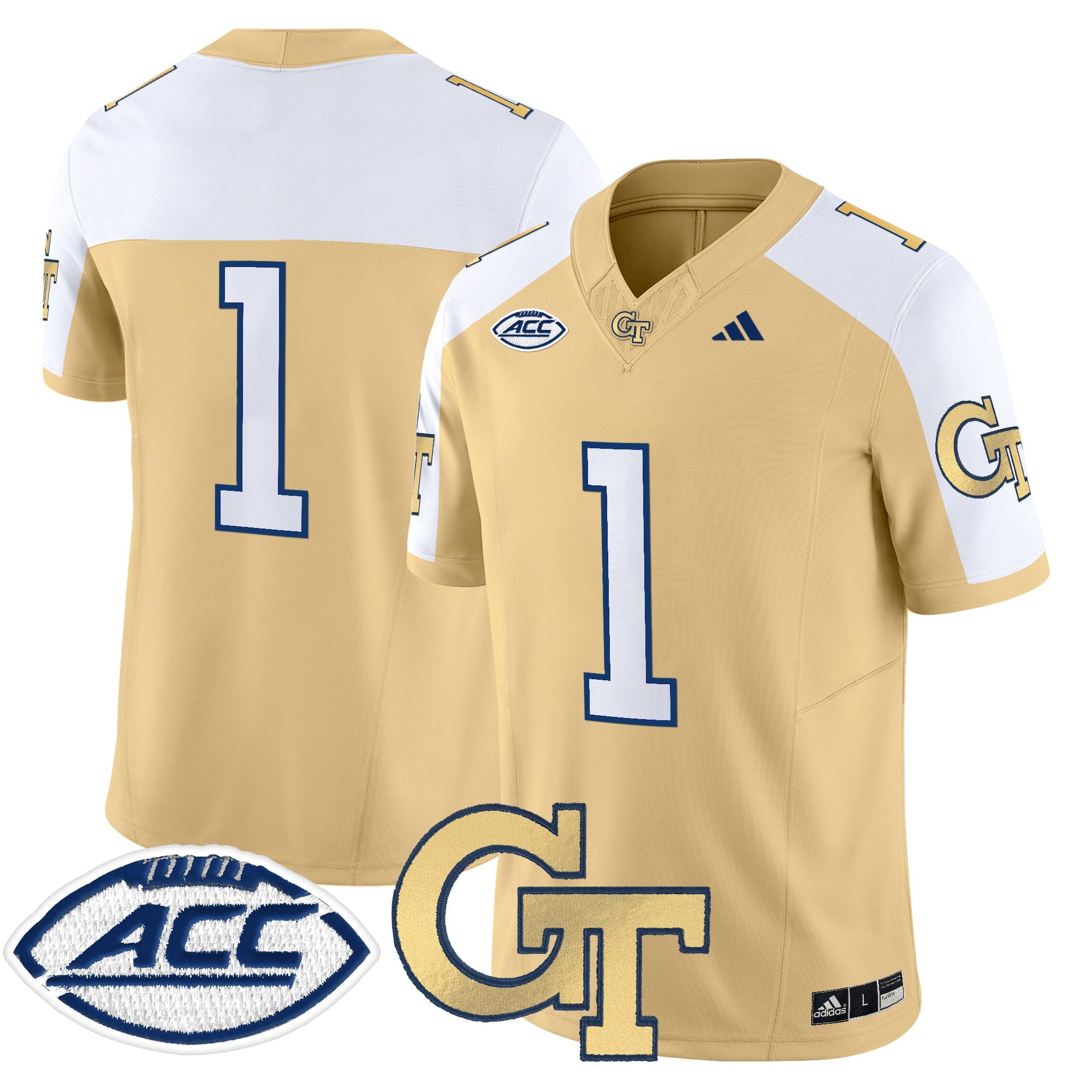 Youth's Georgia Tech Yellow Jackets 2025 Vapor Limited Jersey - All stitched