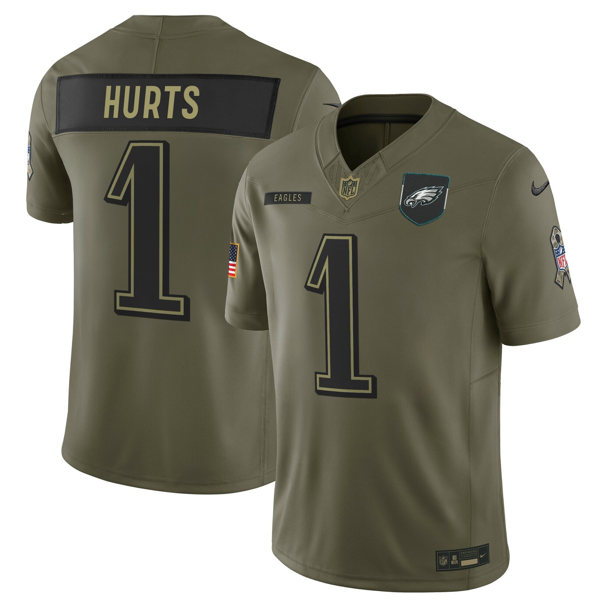 Men's Philadelphia Eagles 2025 Salute to Service Limited Jersey - All Stitched