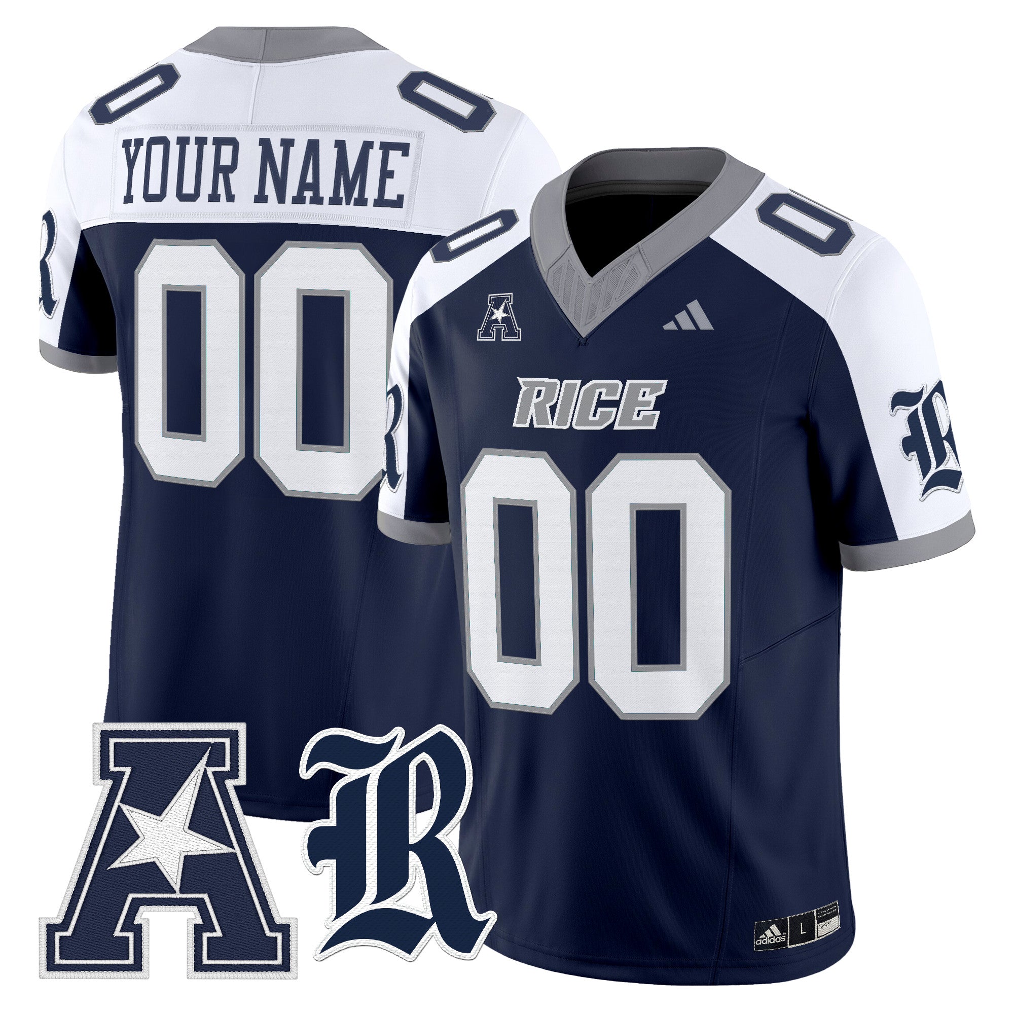 Rice Owls 2025 Vapor Limited Custom Jersey - All Stitched