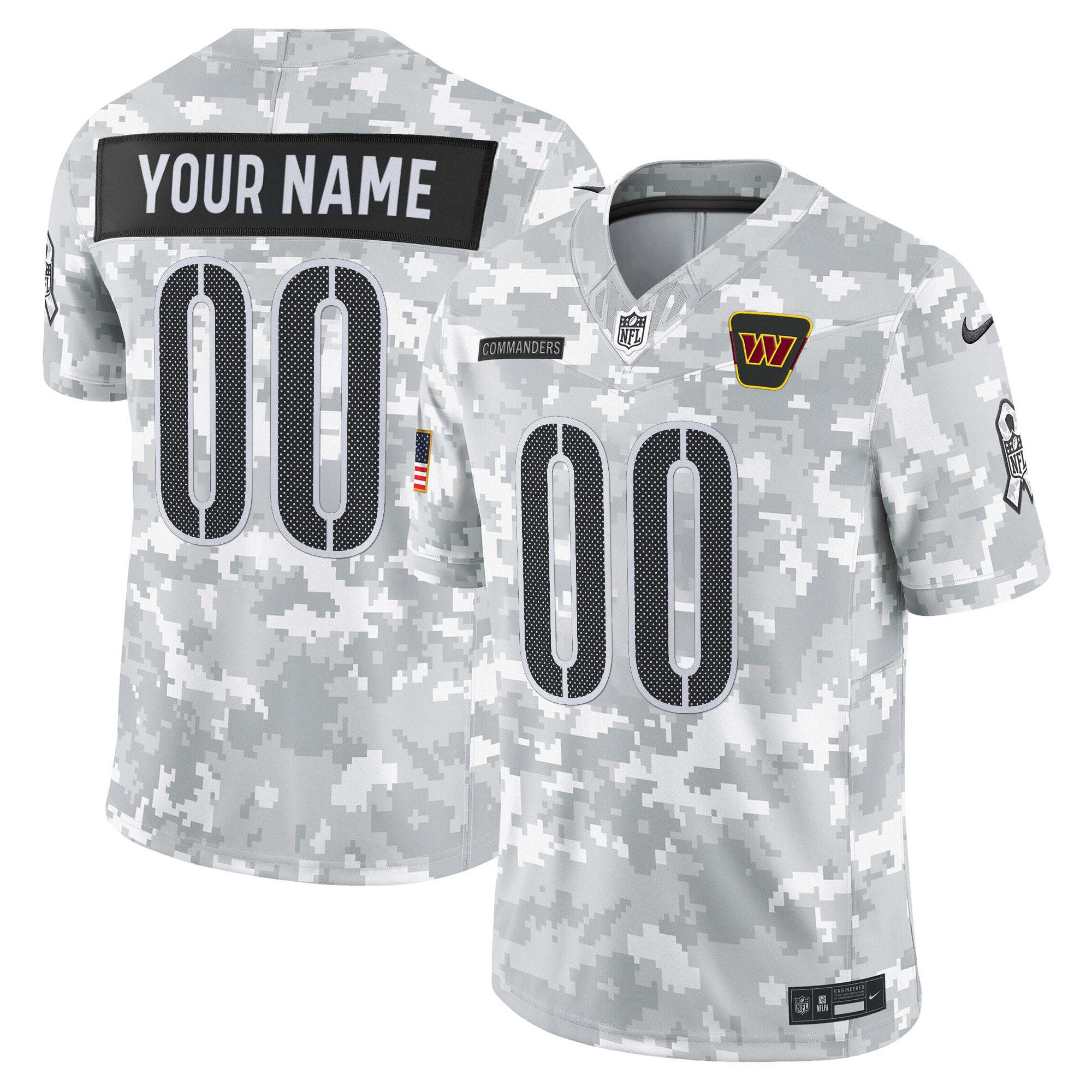 Washington Commanders 2025 Salute to Service Vapor Limited Custom Jersey - All Stitched