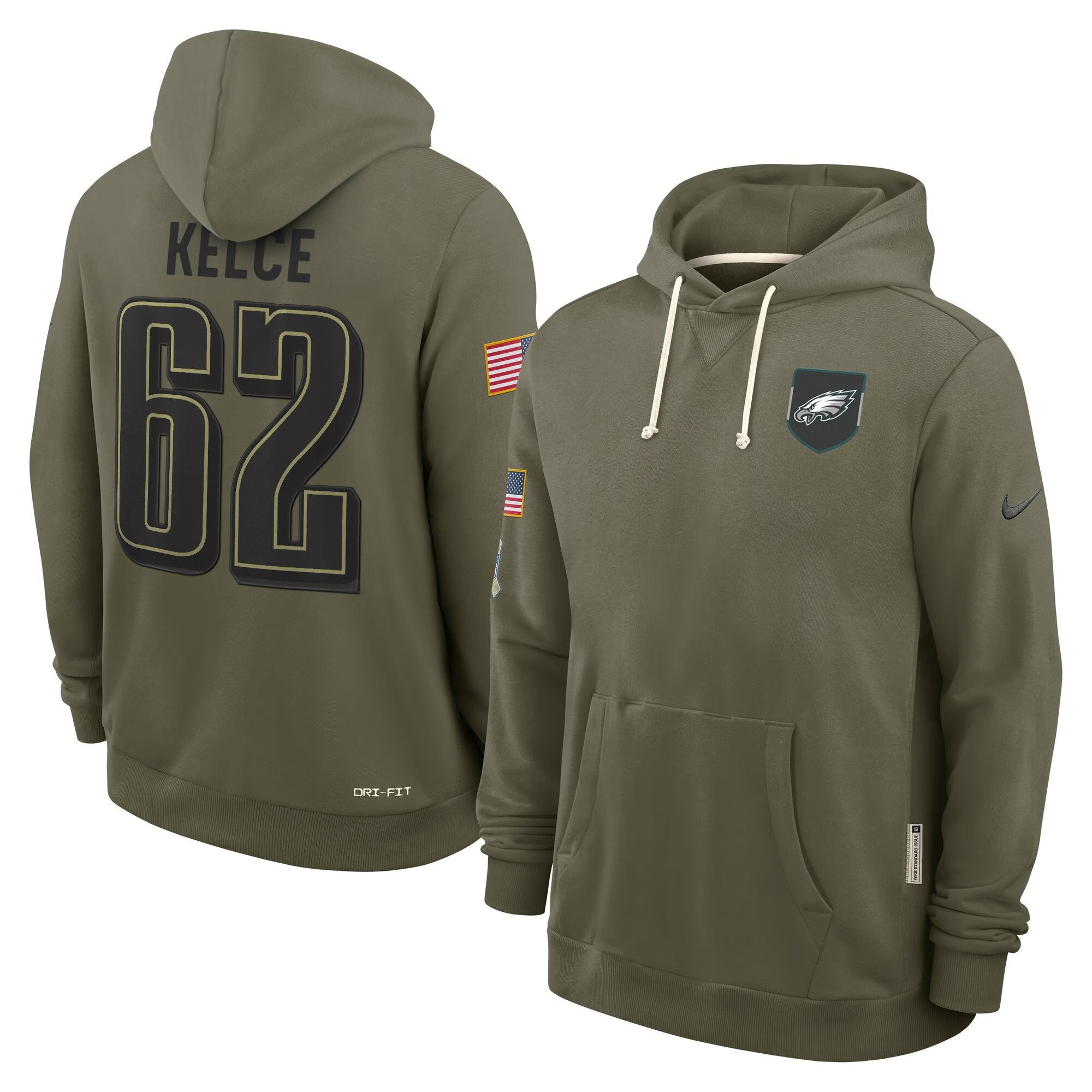 Philadelphia Eagles 2025 Salute to Service Pullover Hoodie - All Stitched