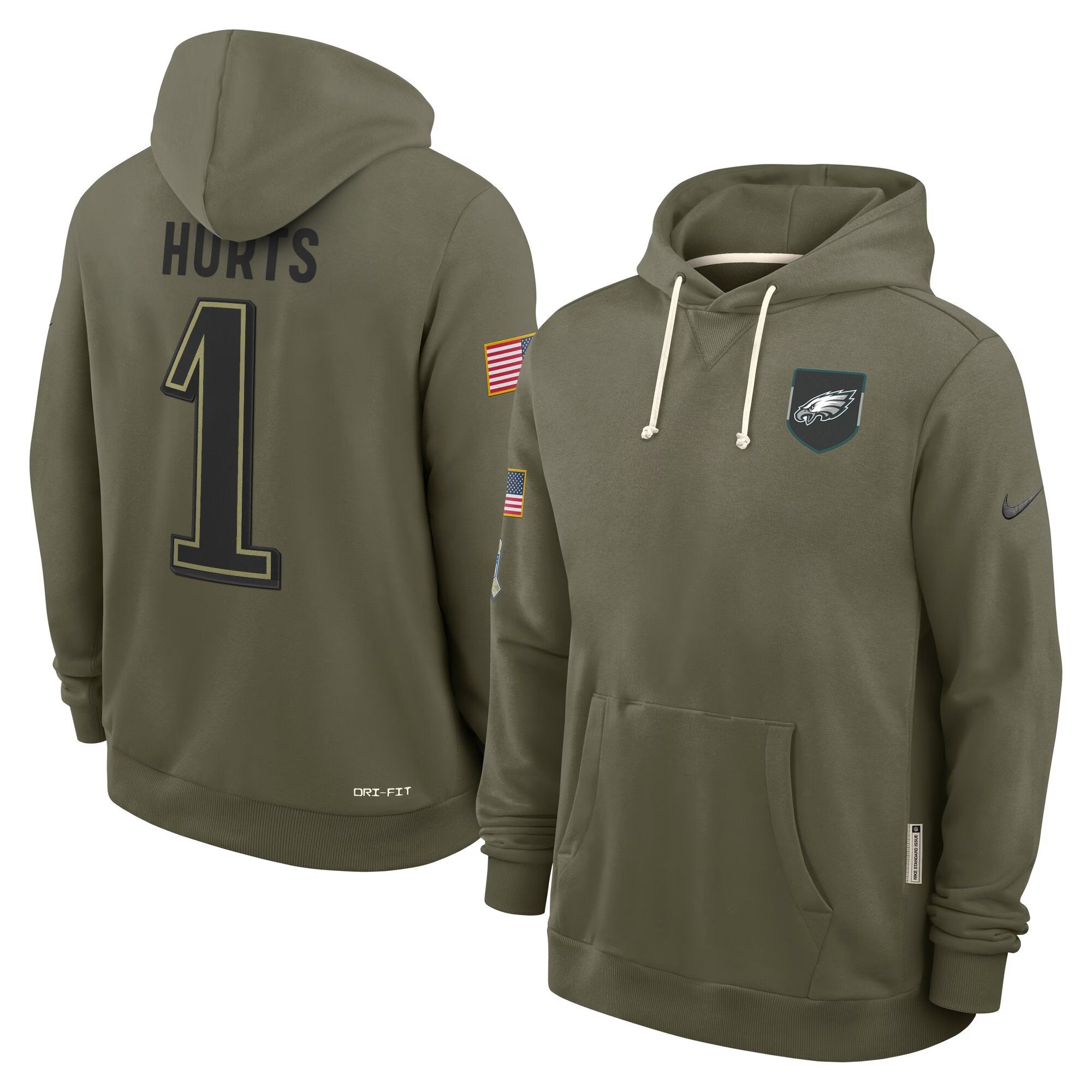 Philadelphia Eagles 2025 Salute to Service Pullover Hoodie - All Stitched