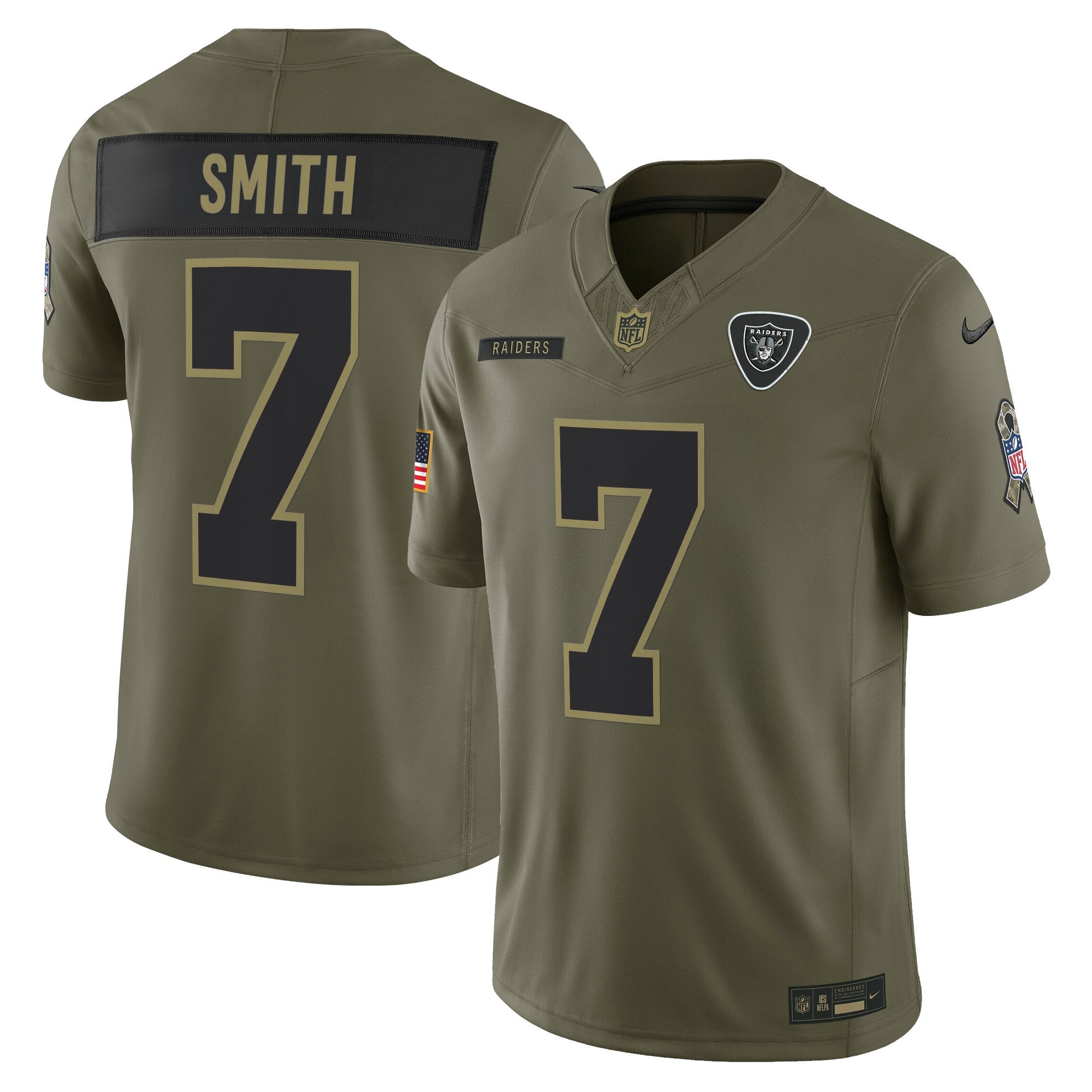 Las Vegas Raiders 2025 Salute to Service Vapor Limited Jersey - All Stitched