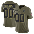 Las Vegas Raiders 2025 Salute to Service Vapor Limited Custom Jersey - All Stitched