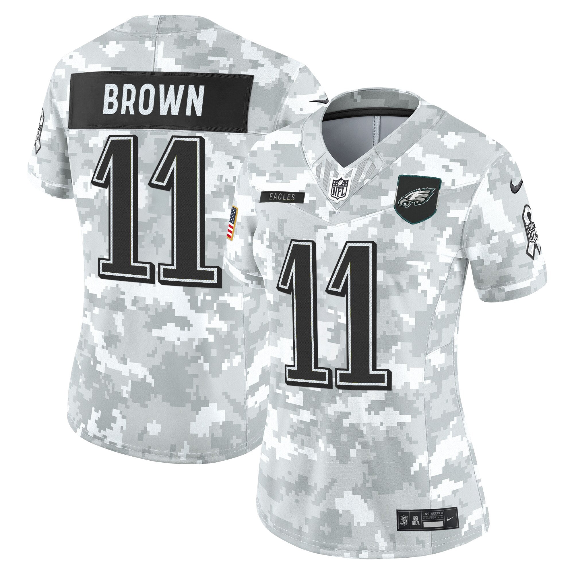 Women's Philadelphia Eagles 2025 Salute to Service Limited Jersey - All Stitched