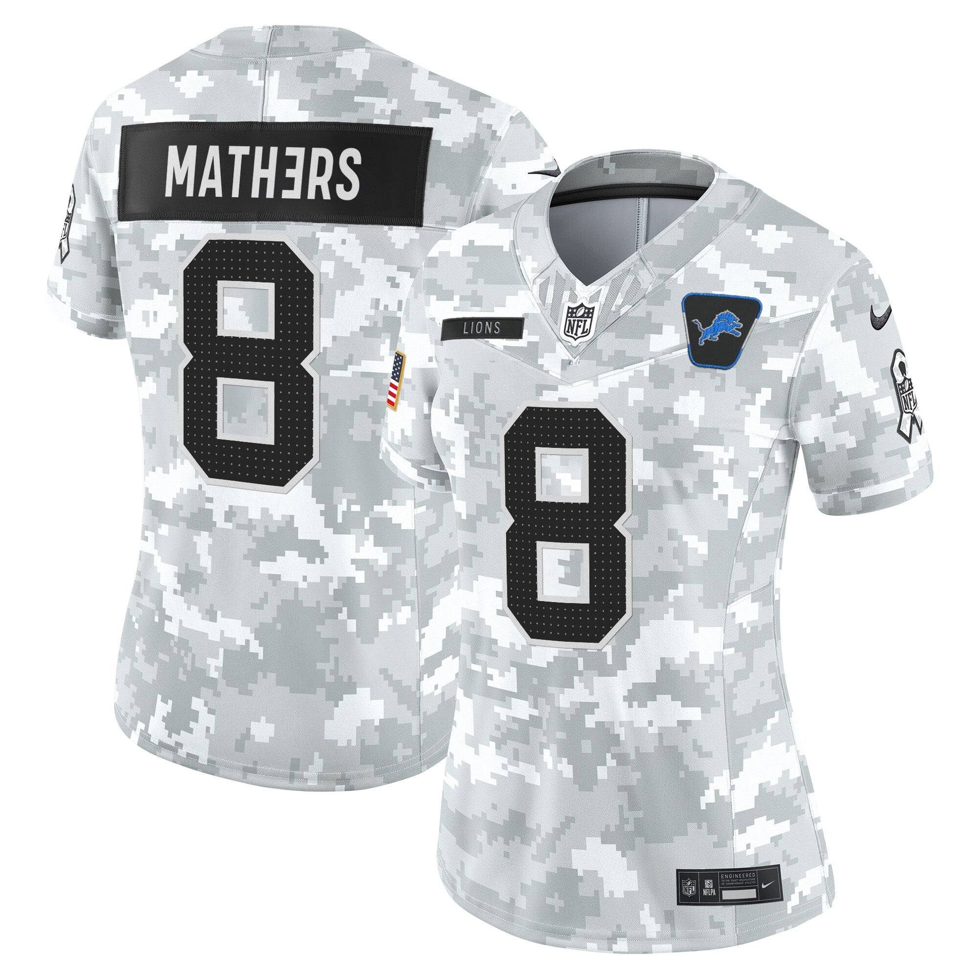 Women's Detroit Lions 2025 Salute to Service Vapor Limited Jersey - All Stitched