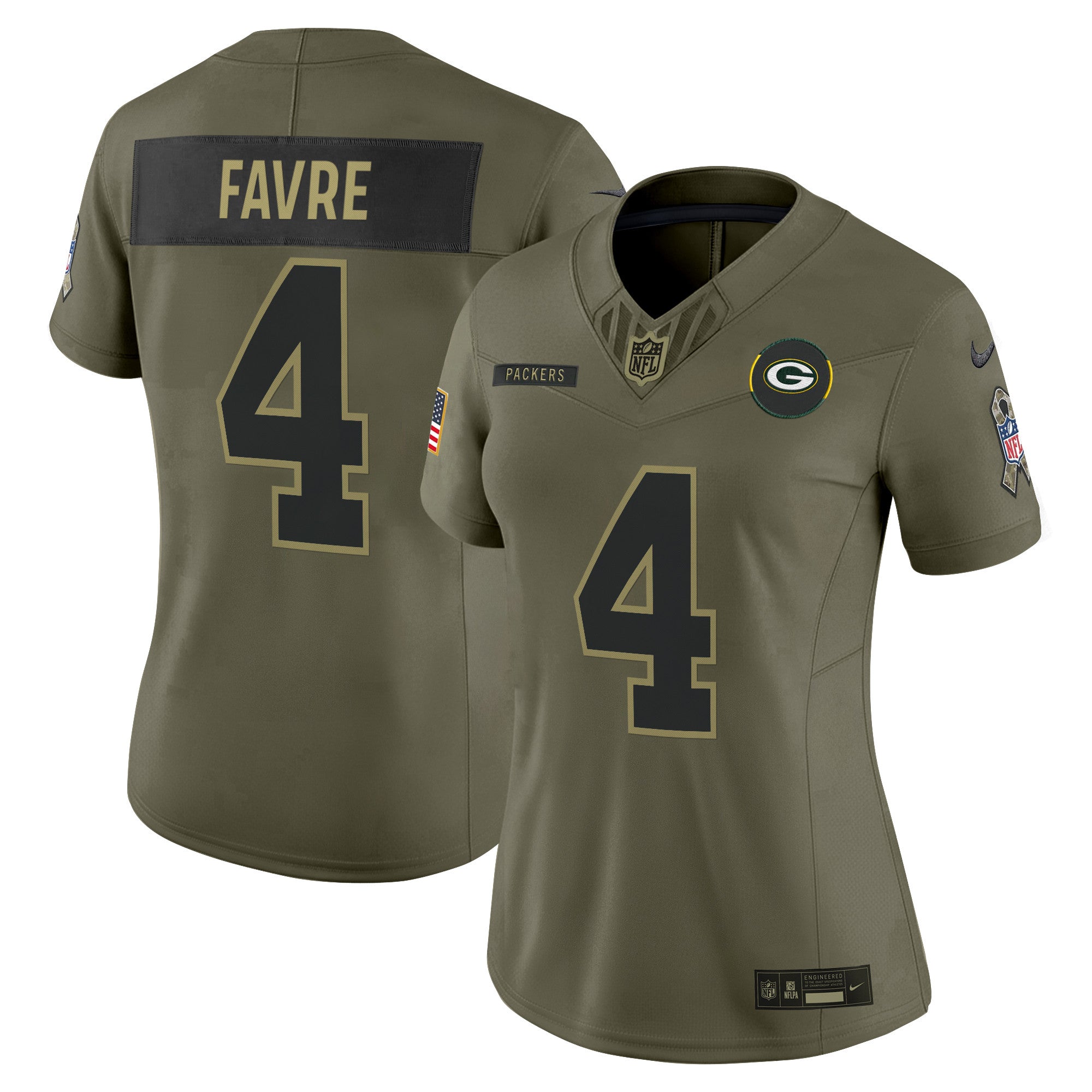 Women's Green Bay Packers 2025 Salute to Service Vapor Limited Jersey - All Stitched