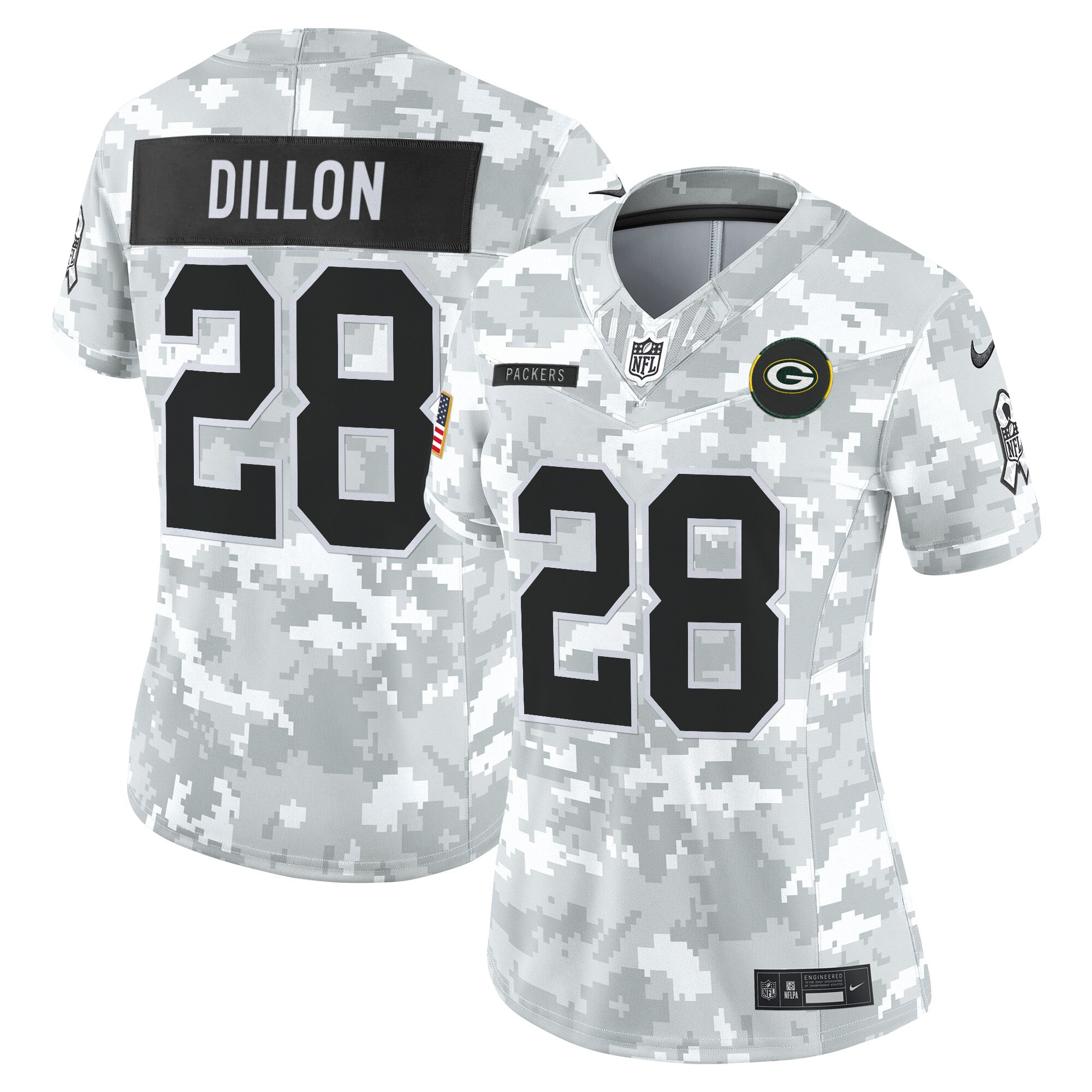 Women's Green Bay Packers 2025 Salute to Service Vapor Limited Jersey - All Stitched