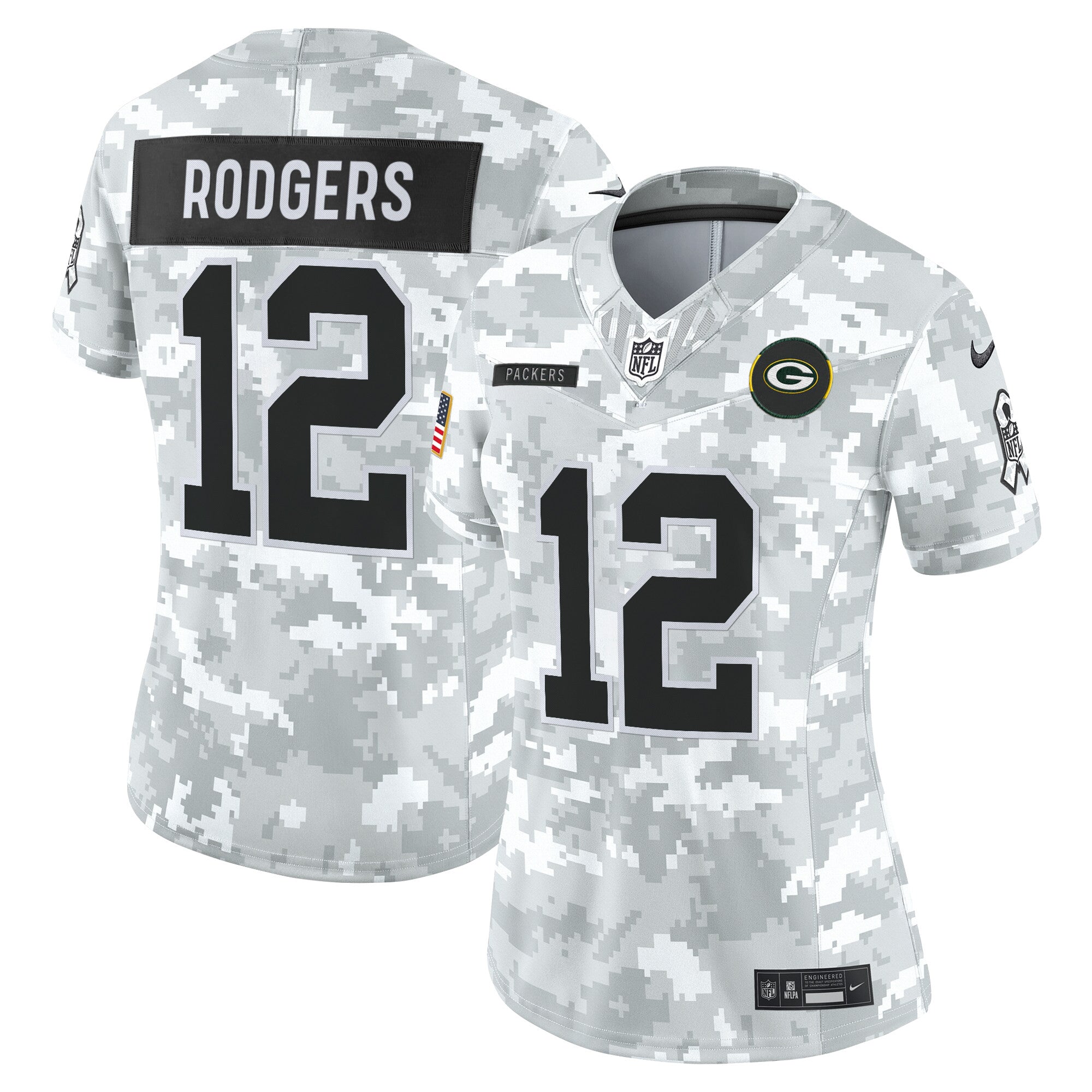 Women's Green Bay Packers 2025 Salute to Service Vapor Limited Jersey - All Stitched
