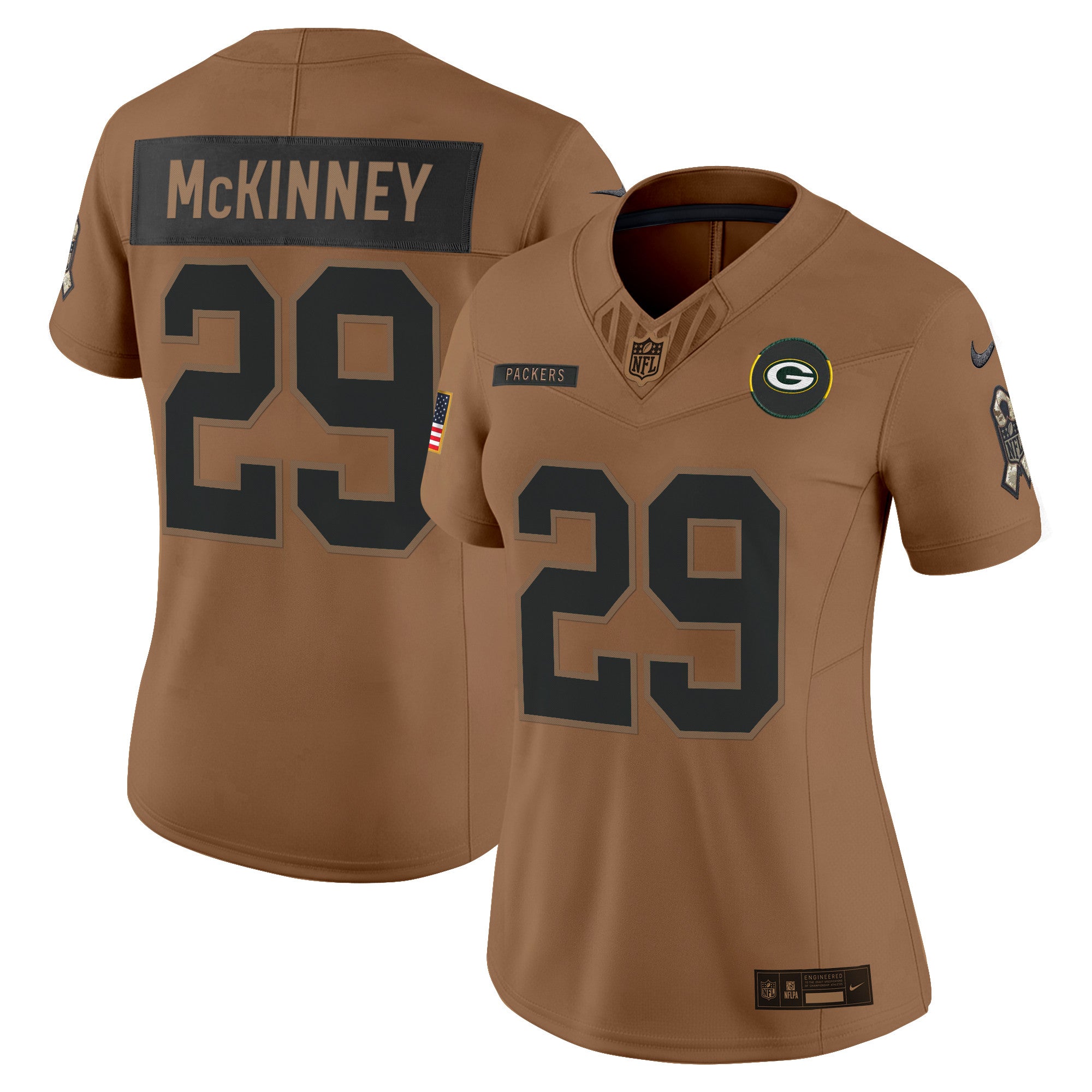 Women's Green Bay Packers 2025 Salute to Service Vapor Limited Jersey - All Stitched