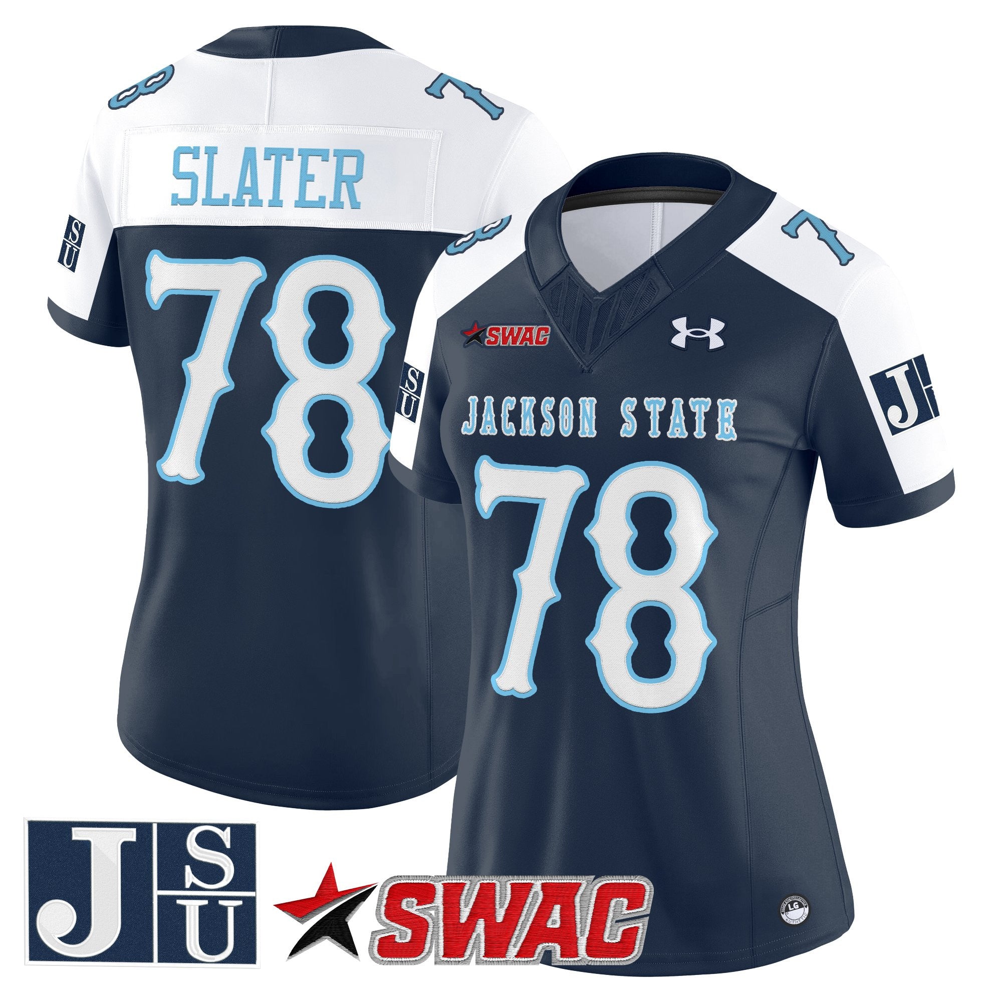 Women's Jackson State Tigers 2025 Vapor Limited Jersey V2 - All Stitched