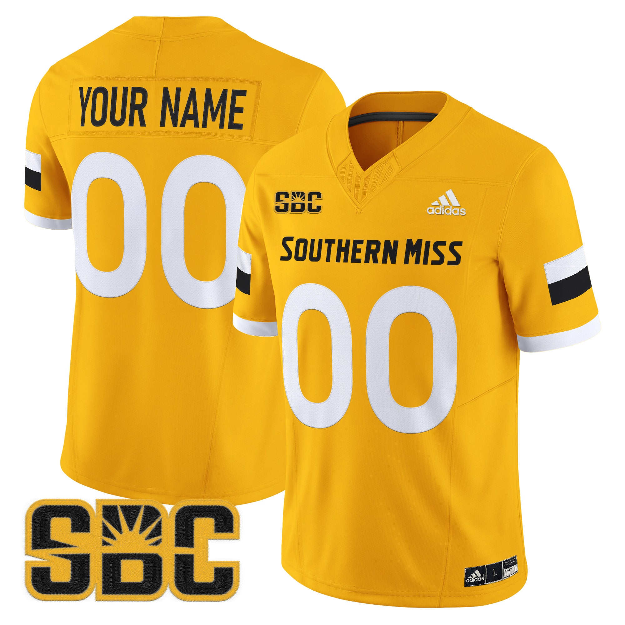 Southern Miss Golden Eagles 2025 Vapor Limited Custom Jersey - All Stitched