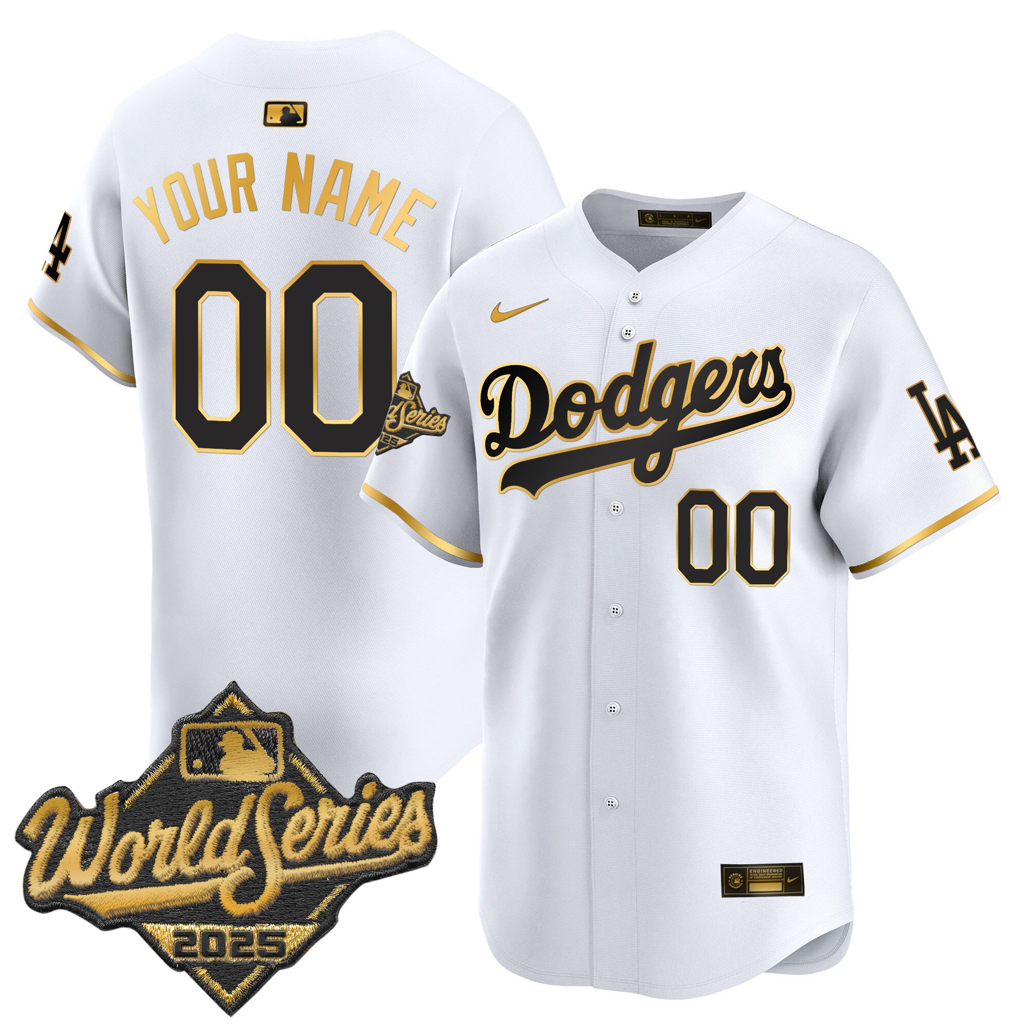 Dodgers 2025 World Series Vapor Premier Limited Custom Jersey - All Stitched